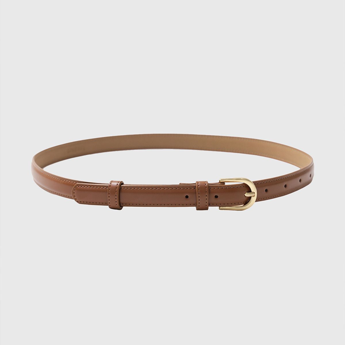 룩캐스트(LOOKAST) 엘르 비건 레더 벨트_카멜 / ELLE VEGAN LEATHER BELT_CAMEL