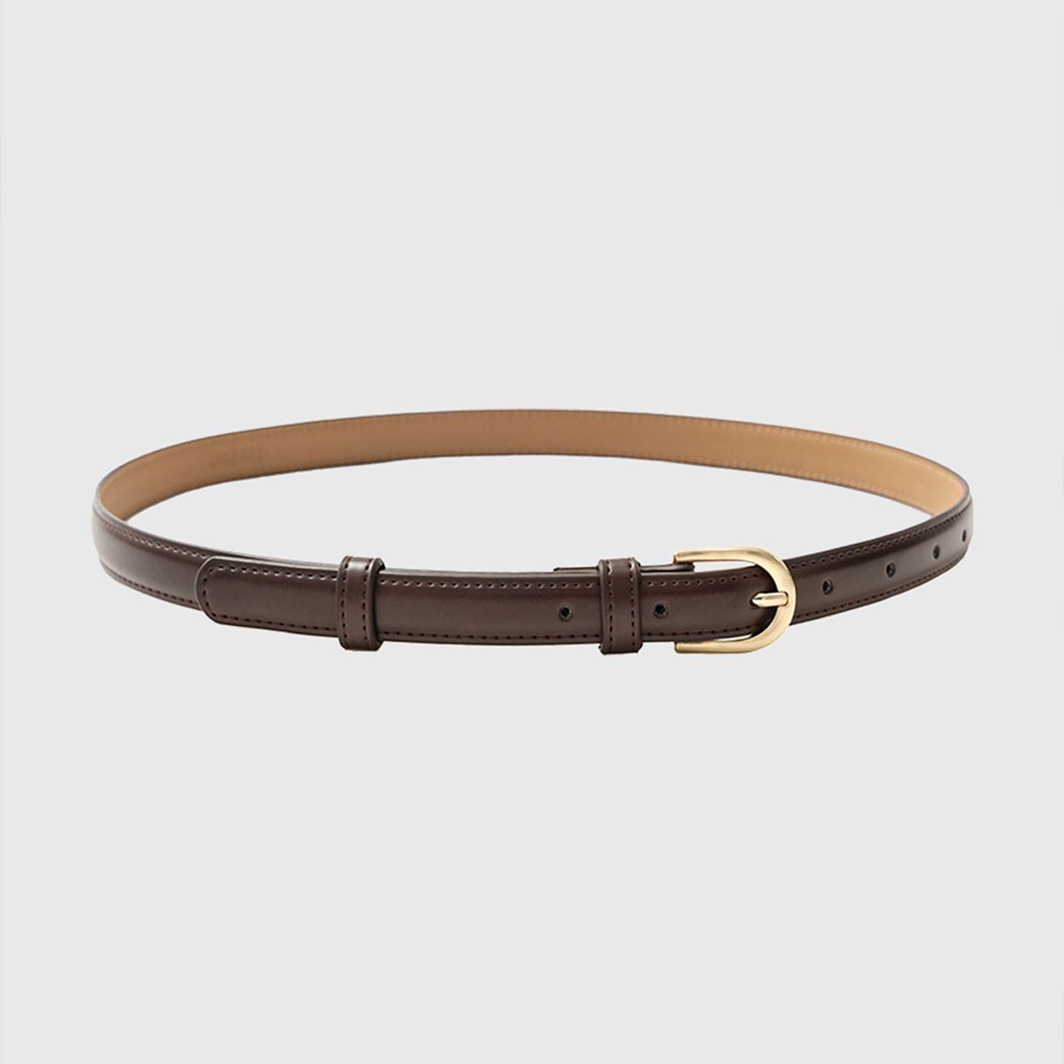 룩캐스트(LOOKAST) 엘르 비건 레더 벨트_다크 브라운 / ELLE VEGAN LEATHER BELT_DARK BROWN