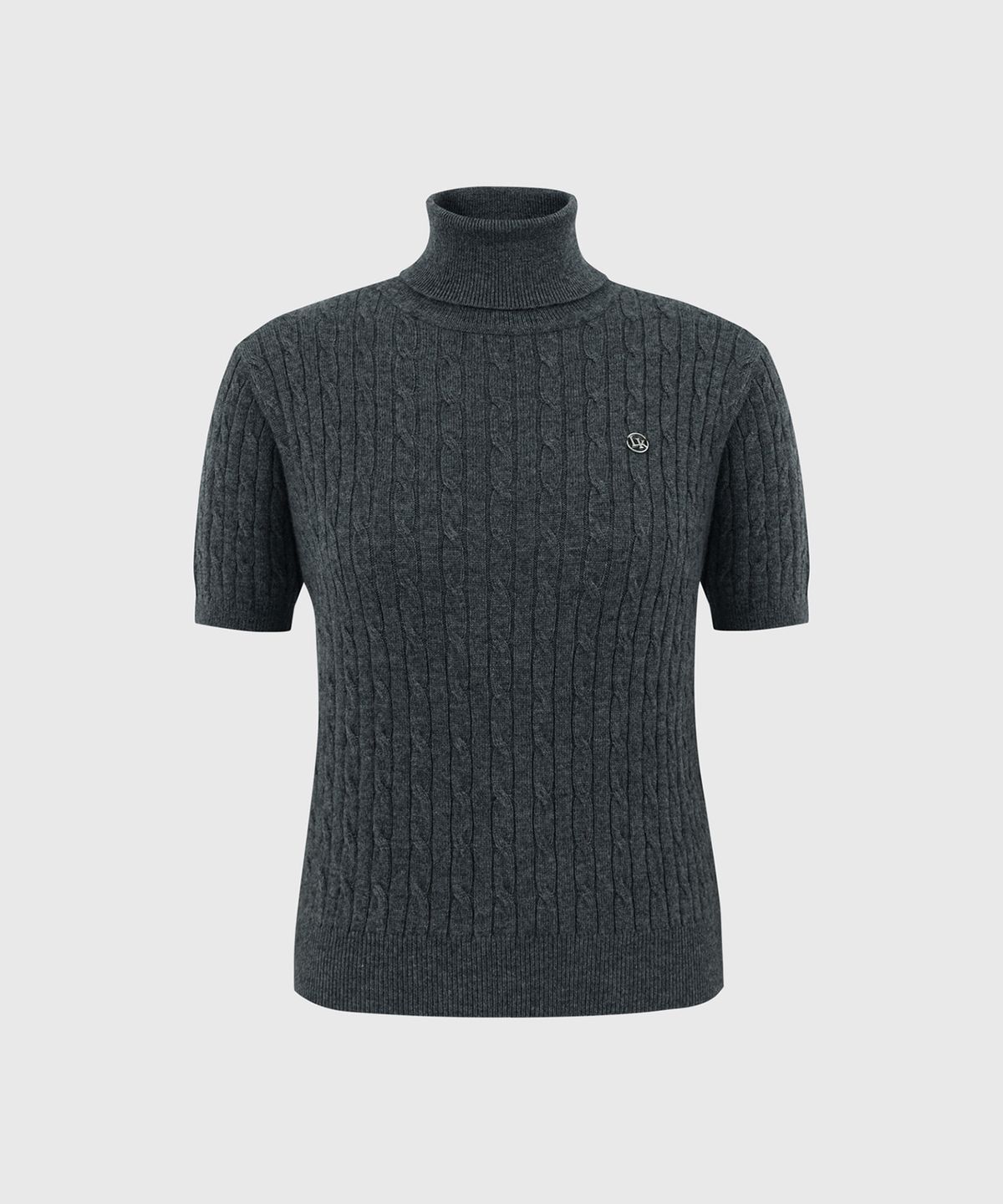 룩캐스트(LOOKAST) 리사 캐시미어 하프 탑_차콜 / LISA CASHMERE HALF TOP_CHARCOAL