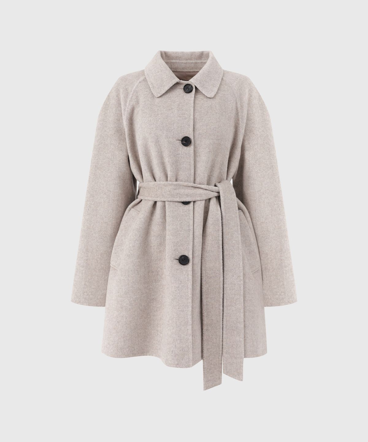 룩캐스트(LOOKAST) 리앤 울 핸드메이드 하프 코트_베이지 / LEANNE WOOL HANDMADE HALF COAT_BEIGE