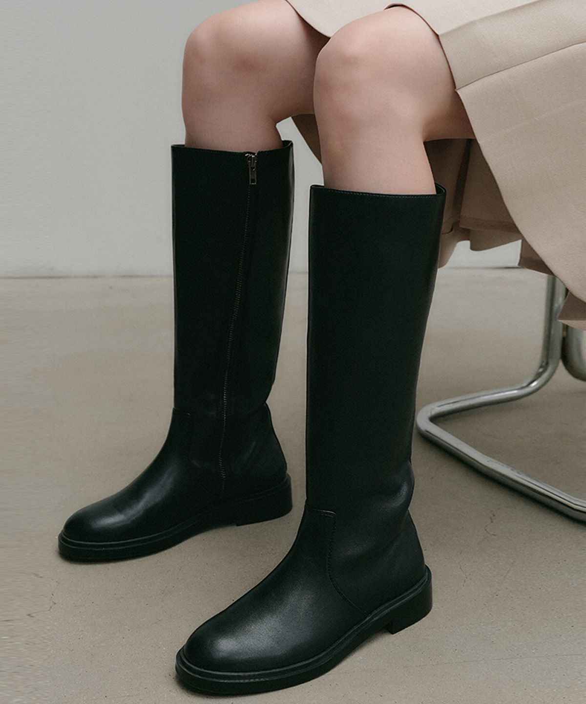 룩캐스트(LOOKAST) 알렉스 롱부츠_블랙 / ALEX LONG BOOTS_BLACK