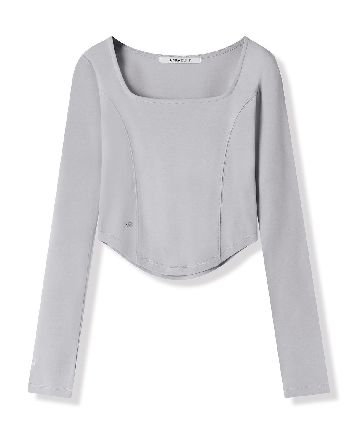 비바셔스(VIVACIOUS) Neuel Square Neck Line Crop Long Sleeve - 5COL