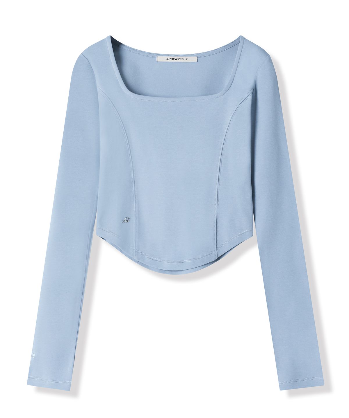 비바셔스(VIVACIOUS) Neuel Square Neck Line Crop Long Sleeve - 5COL