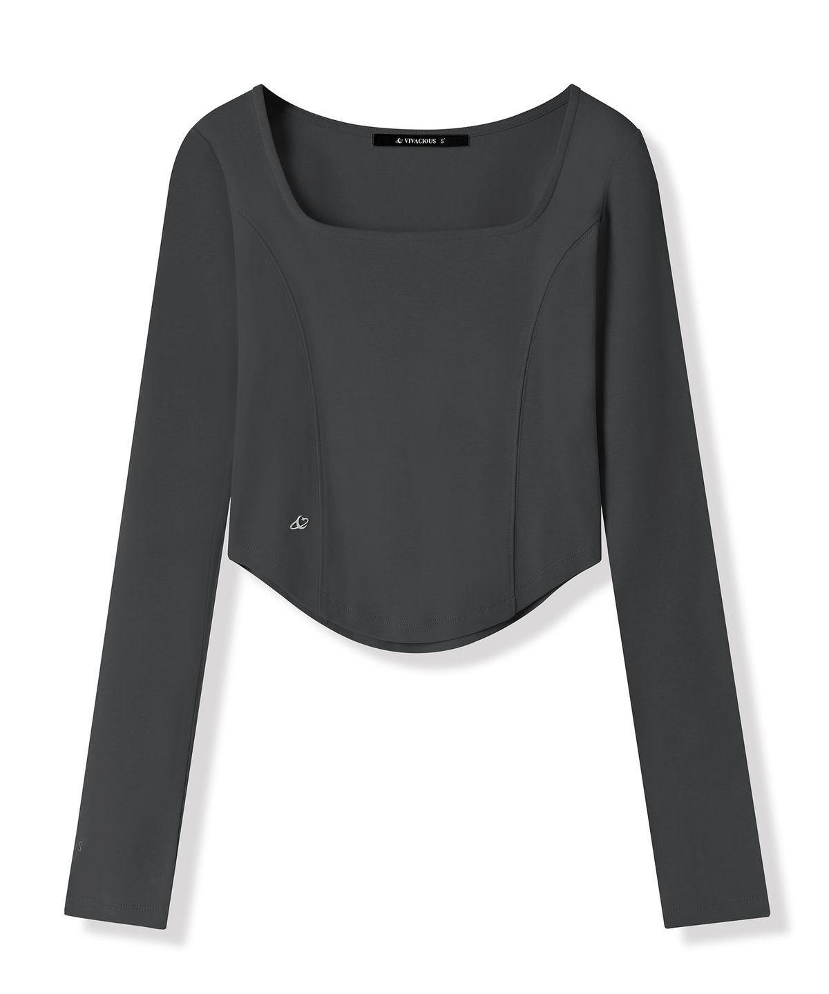 비바셔스(VIVACIOUS) Neuel Square Neck Line Crop Long Sleeve - 5COL