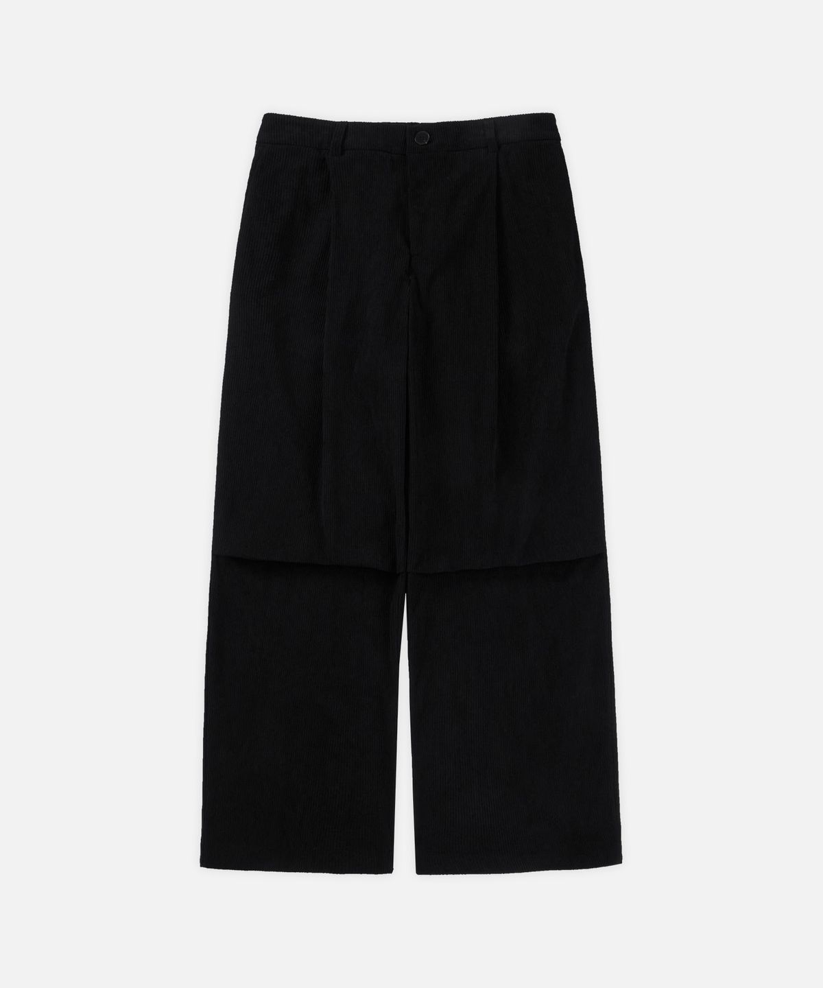 드로우핏(DRAW FIT) 에센셜 와이드 원턱 코듀로이 팬츠 [BLACK]