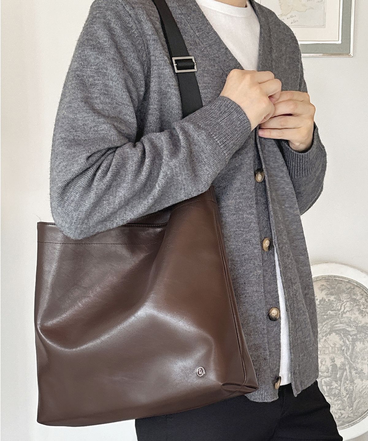 에이제로(AZERO) Day Hobo Bag (Brown)