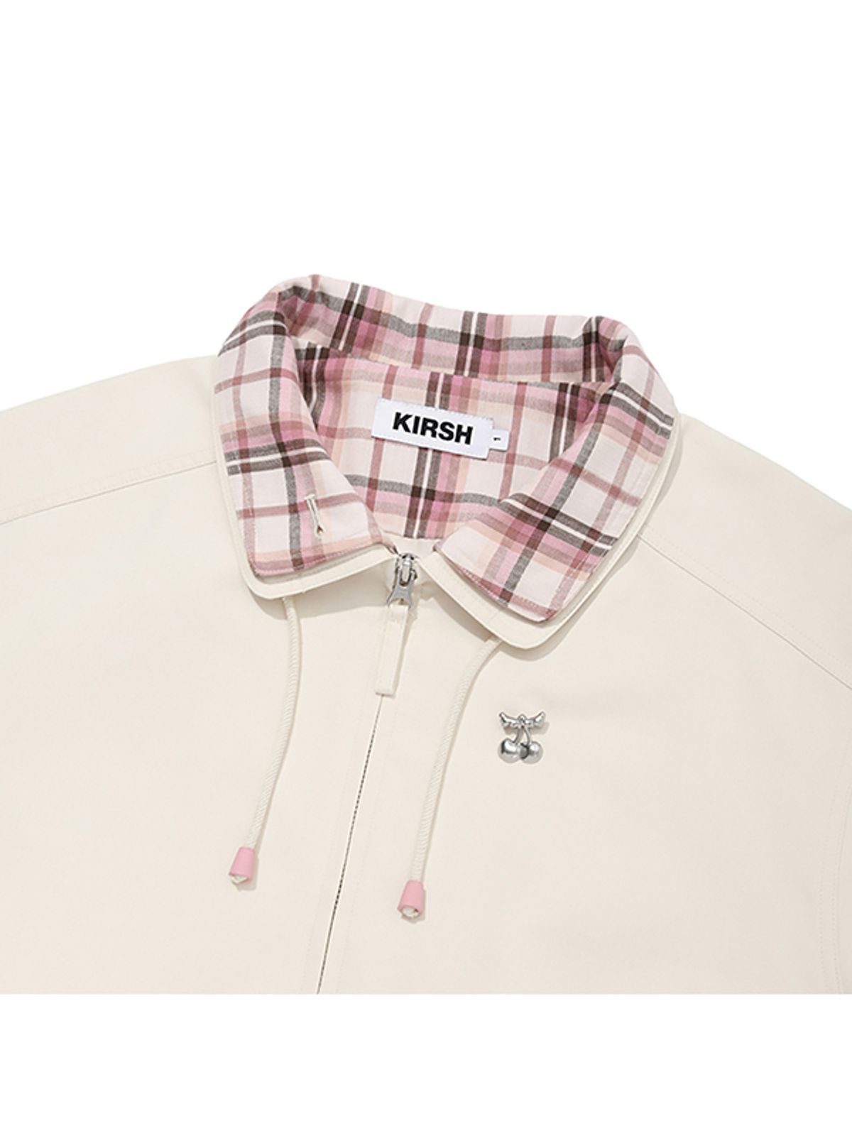 키르시(KIRSH) 치크체크 블루종 자켓 [아이보리]