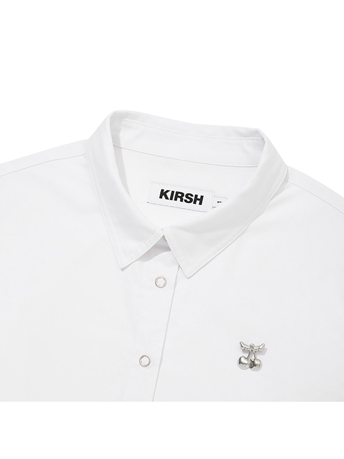키르시(KIRSH) 치크체크 슬림핏 체크 셔츠 [화이트]