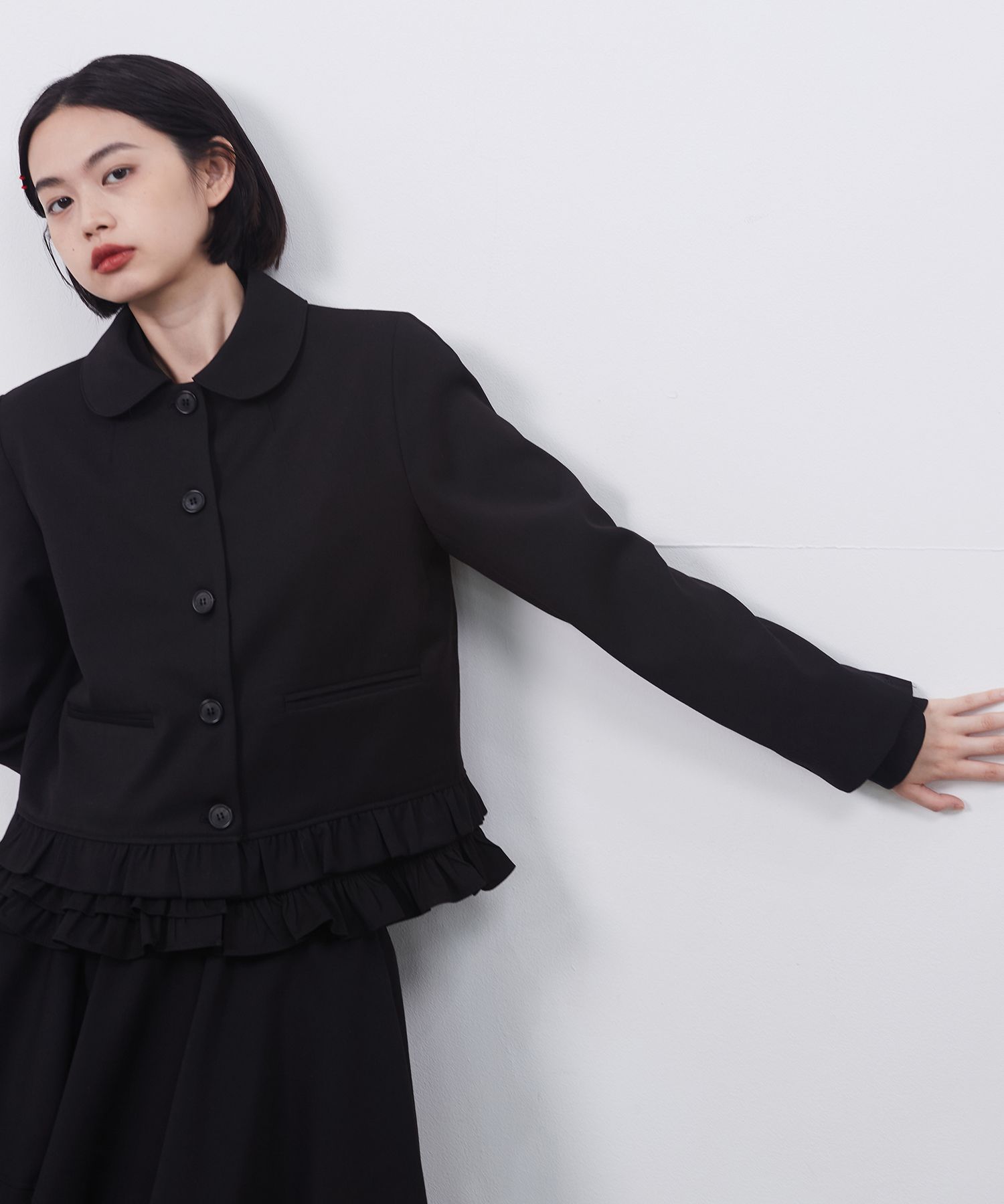 年末のプロモーション特価！ MUSINSA公式 | BLACK JACKET, FRILL ROUND OHESHIO ジャケット・アウター