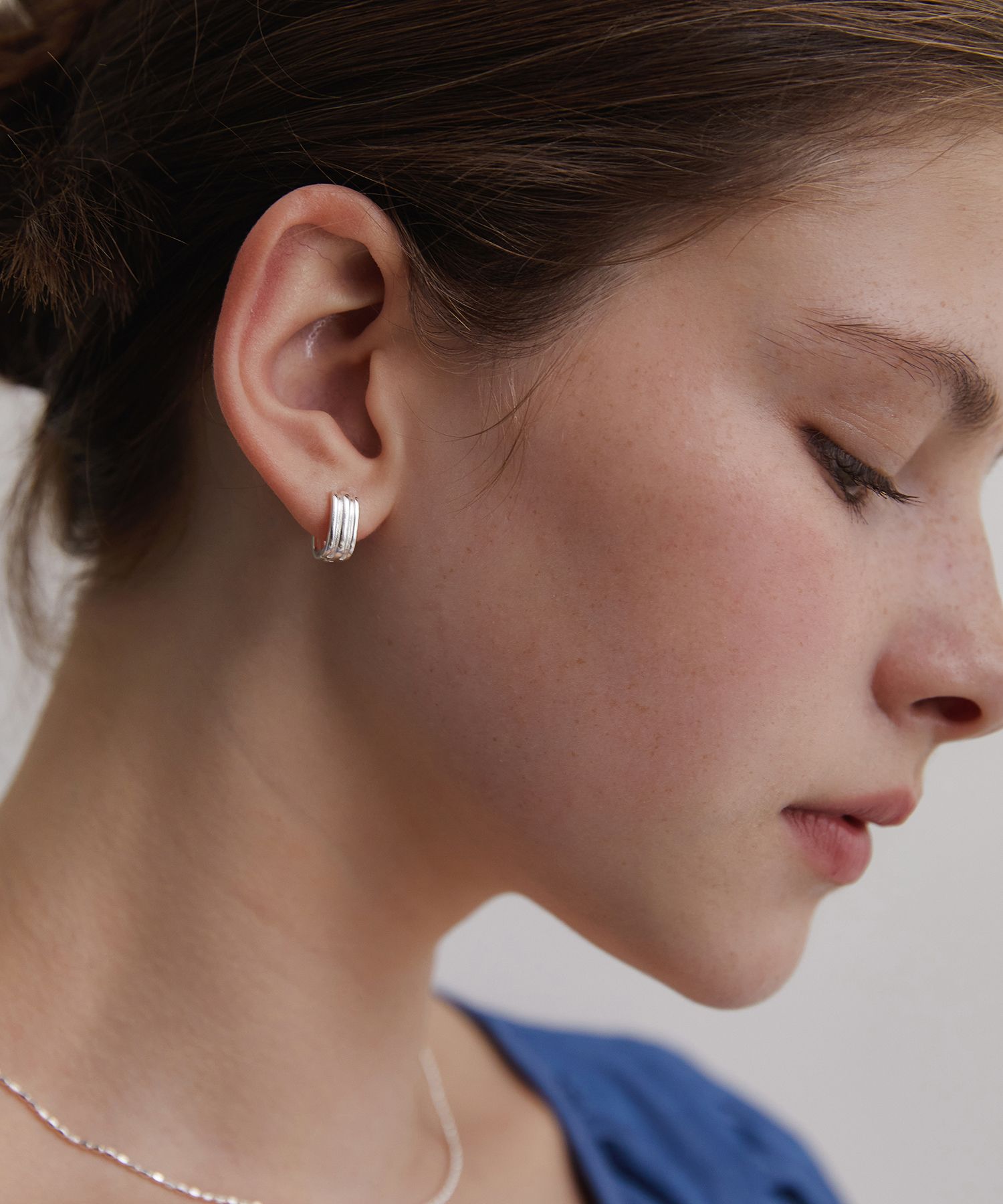 ★TATIANA★ Silver 925 Rust Bloom Cushion Hoop Earrings EC31 Designer fashion, Seoul-fully created | W Concept