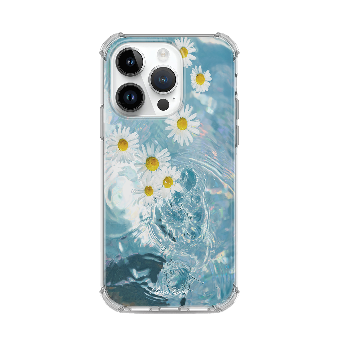 엘레나 러브(ELENALOVE) [Clear case] Daisy water 클리어케이스