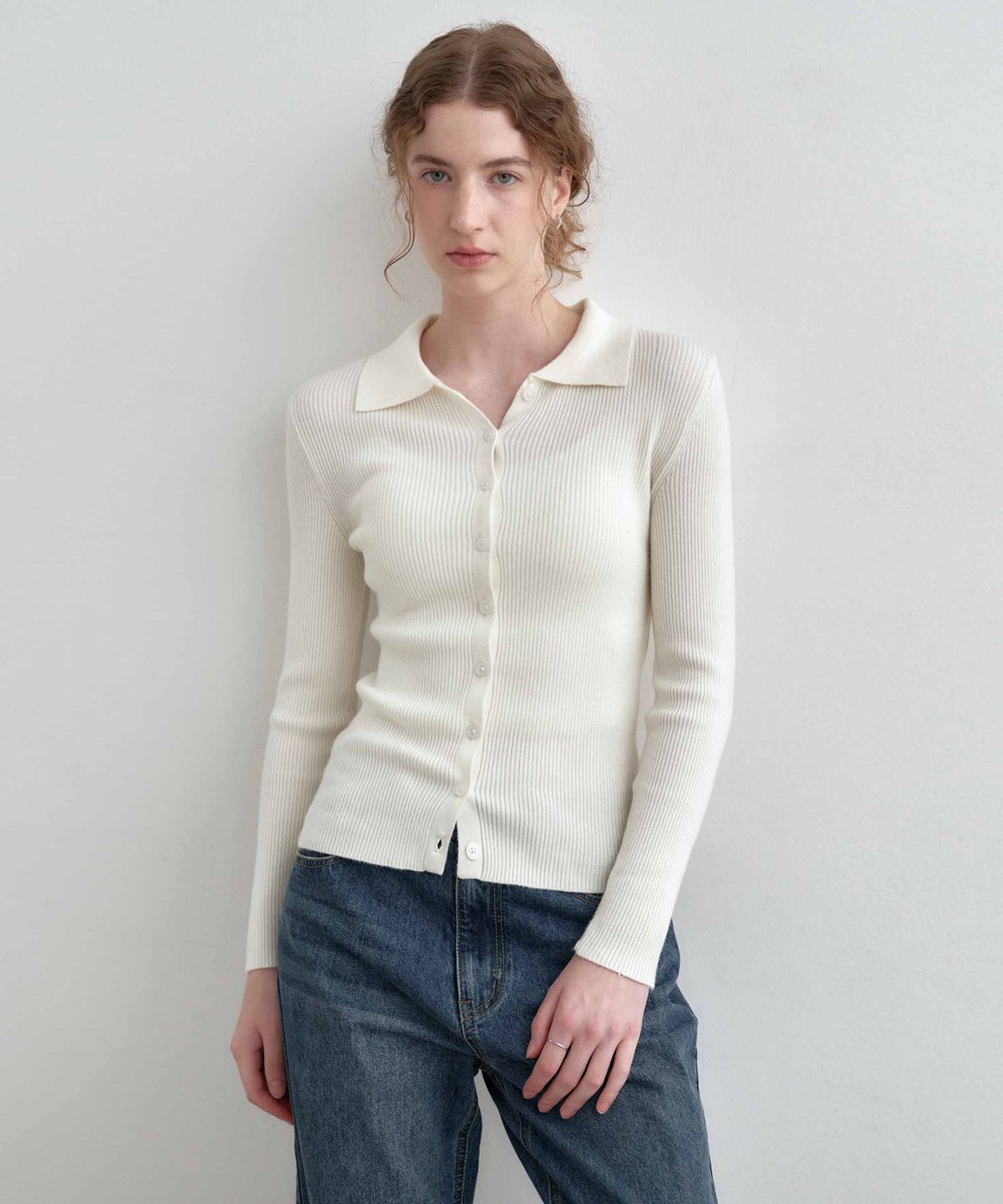 몽돌(MONGDOL) 골지 카라 가디건 MDCD035_5 Colors