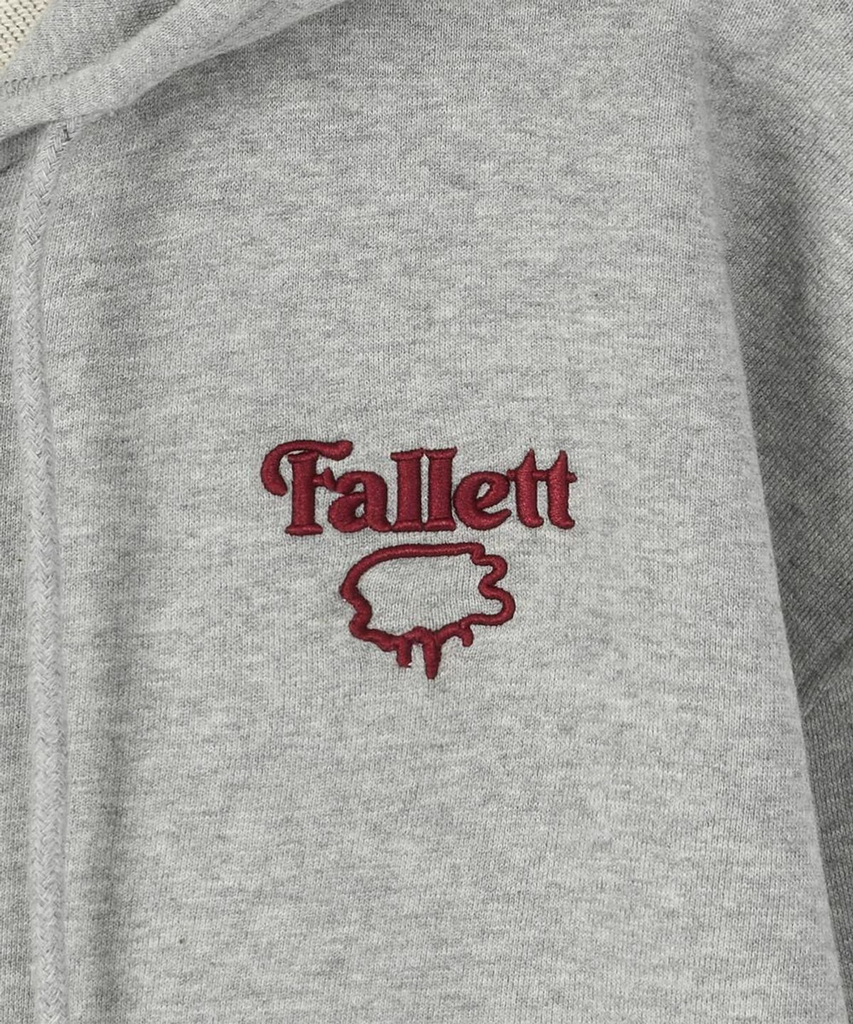 팔렛(FALLETT) 스토리 로고 심볼 후드 집업 그레이