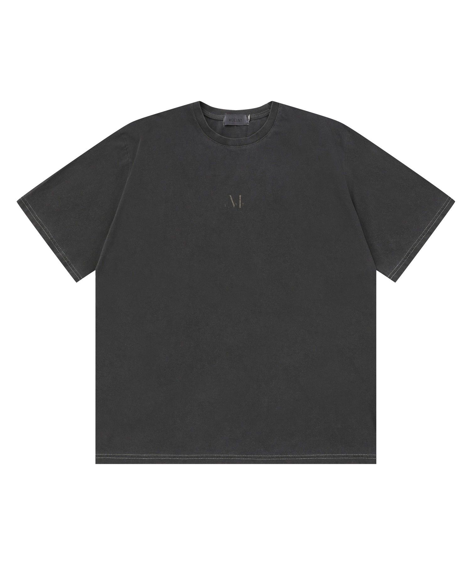 MUSINSA | MUCENT Pigment Dirty Washing Round Back Logo Short