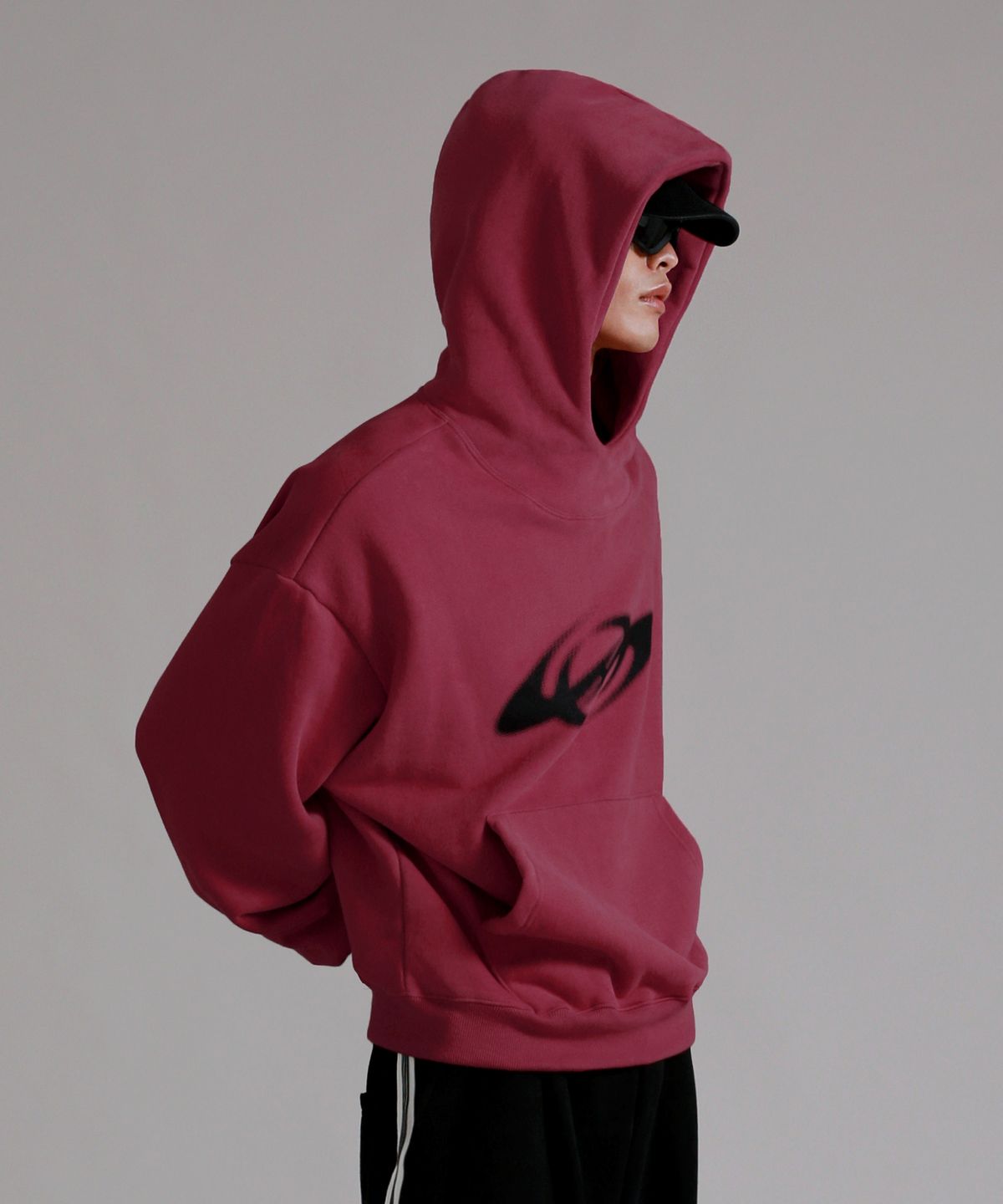 라이크더모스트(LIKE THE MOST) 이펙트 피치스킨 오버 후디_인디핑크