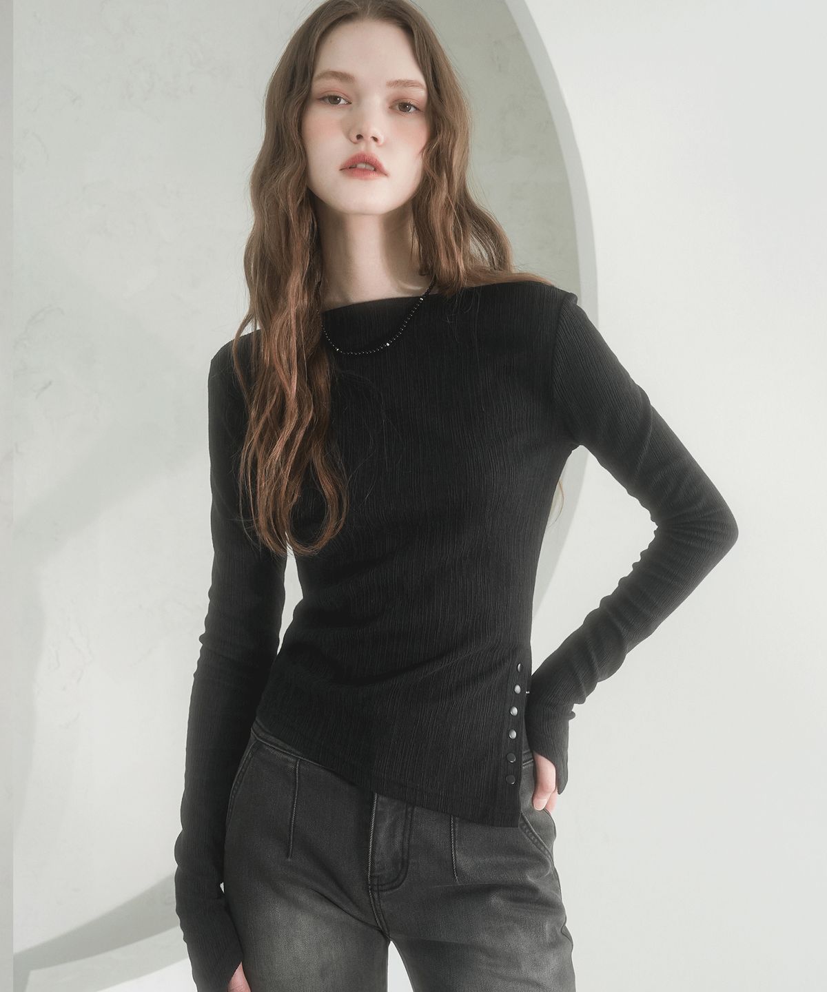 비바셔스(VIVACIOUS) Snap Long Sleeve - 2COL