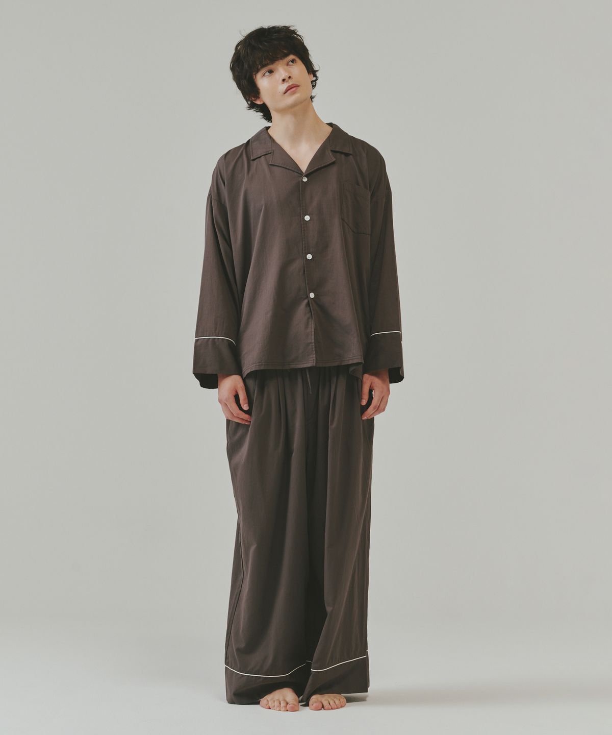 오끼뜨(OGGITT) (uni)도미토리 파이프 파자마 차콜