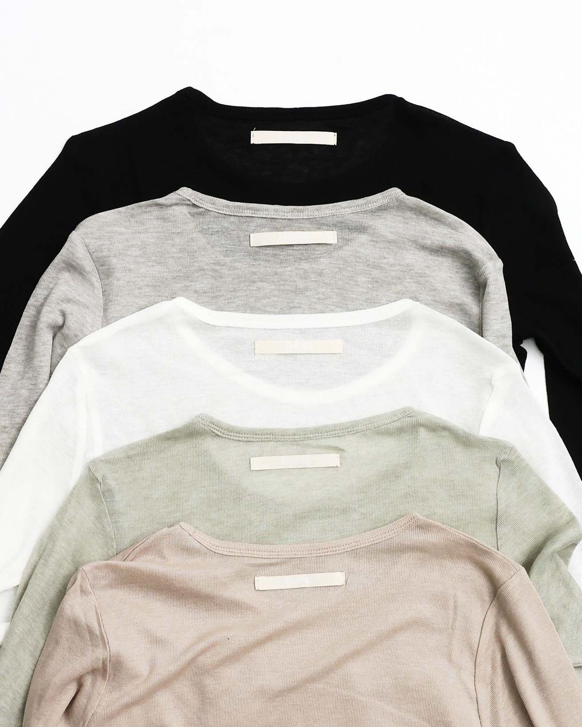 999휴머니티(999HUMANITY) 울 텐셀 블렌디드 레이어드 롱 슬리브 티셔츠 (블랙)