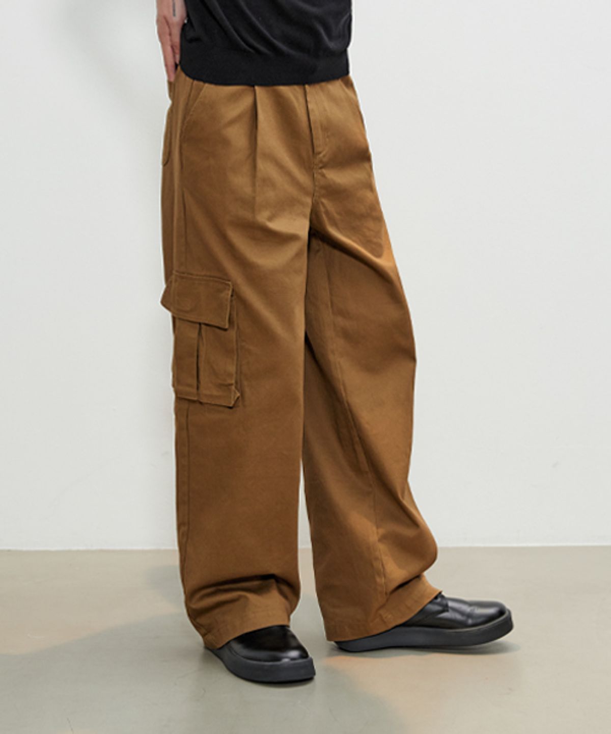 브이투(VTWO) [SET]카펜터 카고 코튼 와이드 팬츠 + 데일리 와이드 밴딩 코튼 팬츠_6COLOR