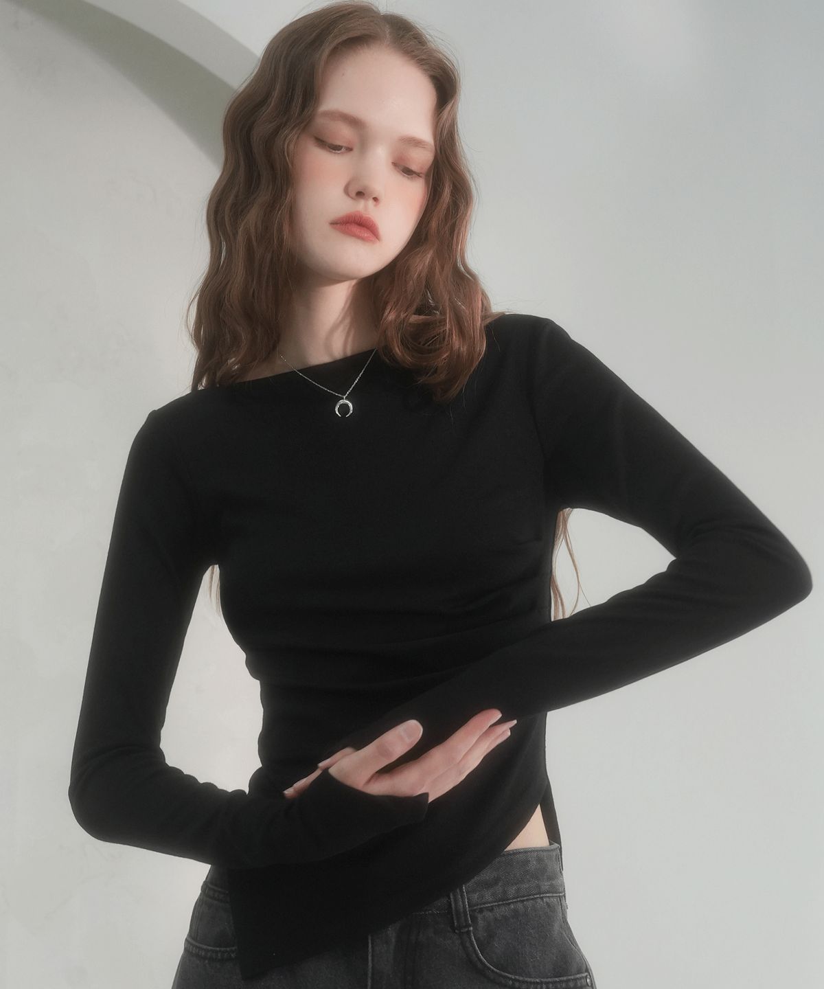 비바셔스(VIVACIOUS) V Drape Long Sleeve - 3COL