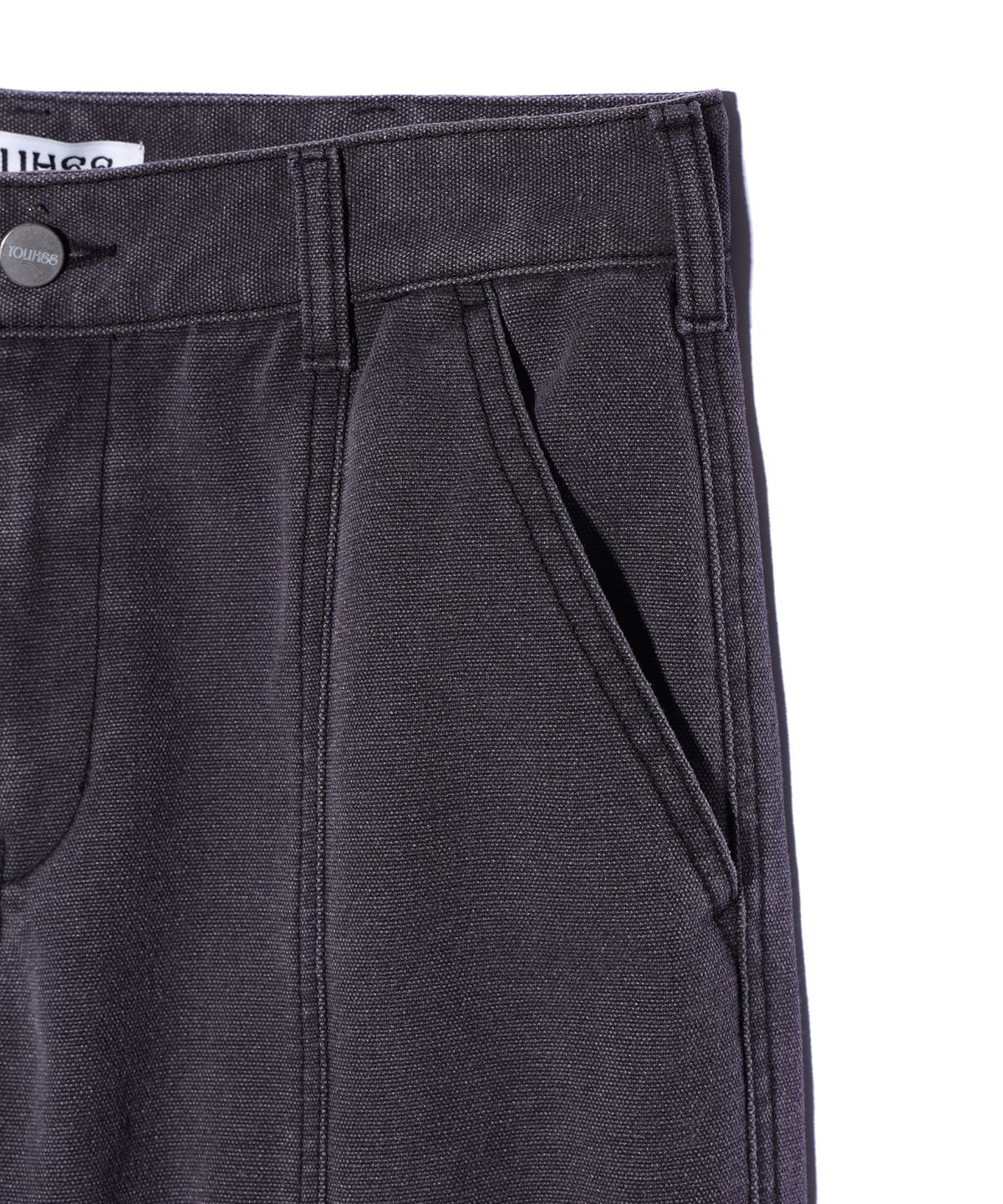 유희(YOUHEE) WASHED DENIM PANTS CHARCOAL