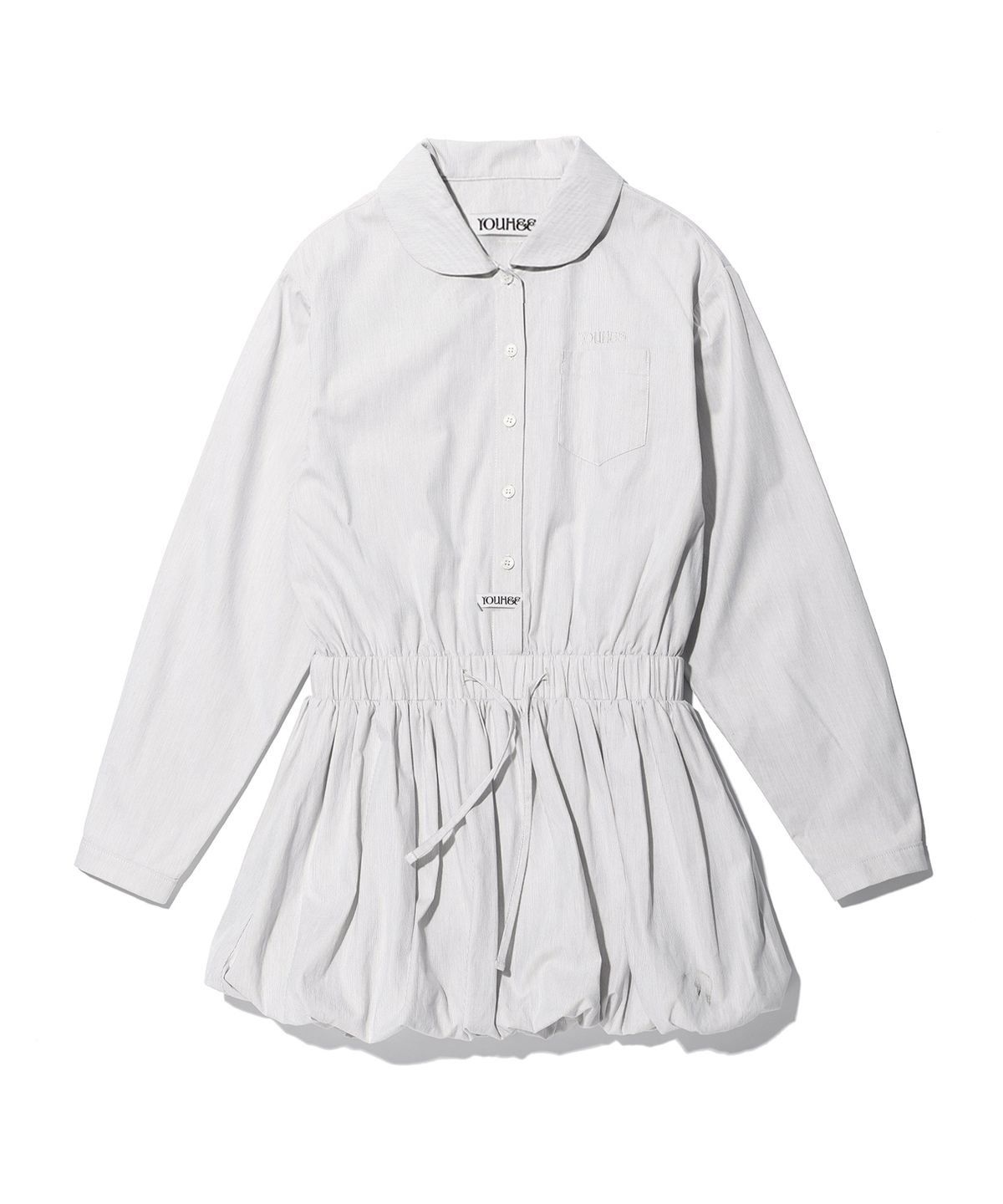 유희(YOUHEE) YOUHEE STRIPE BALLON SHIRTS DRESS IVORY