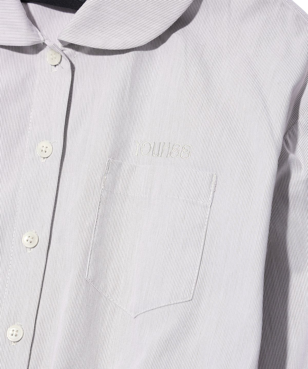 유희(YOUHEE) YOUHEE STRIPE BALLON SHIRTS DRESS IVORY