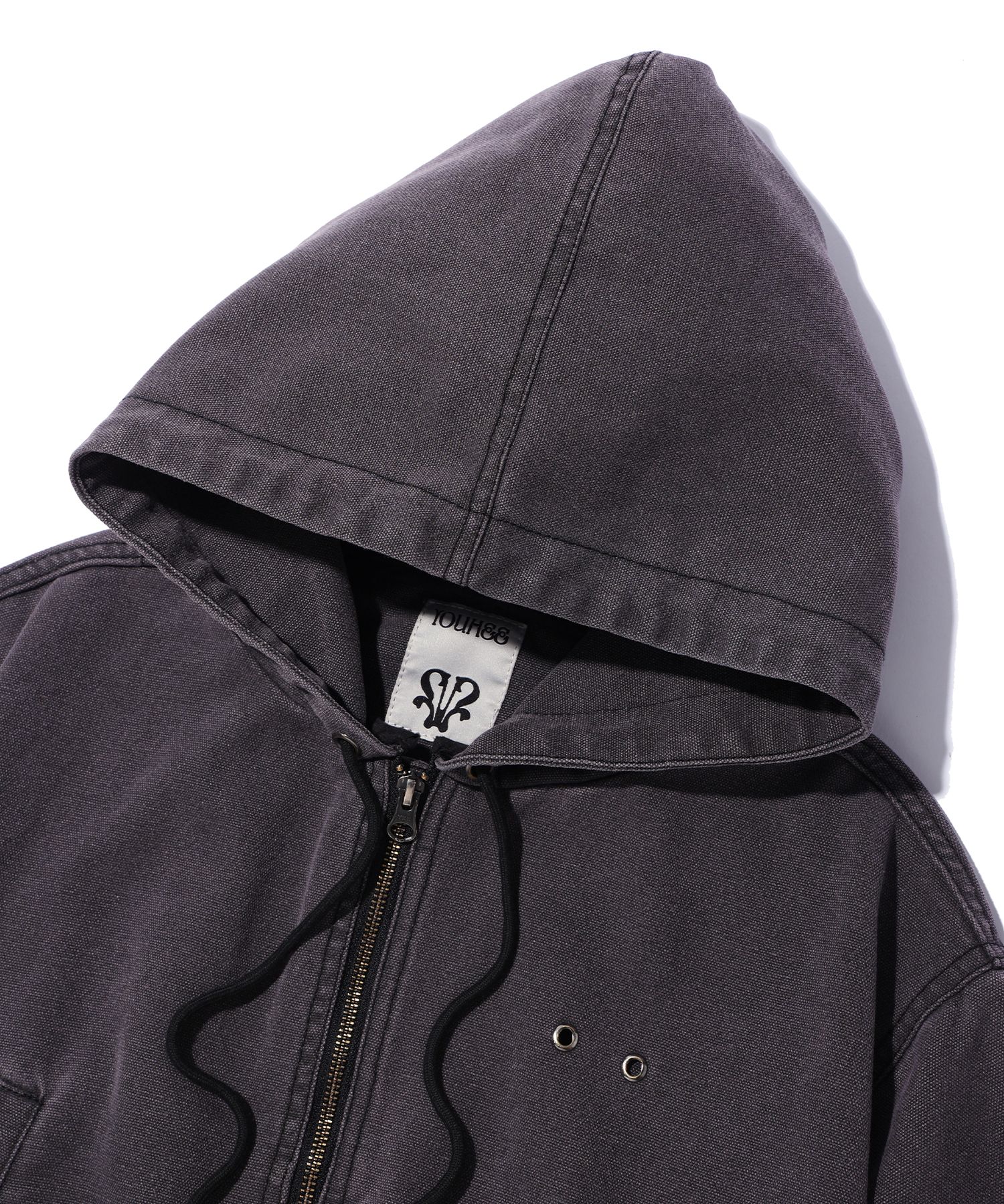 【YOUHEE】WASHED DENIM HOODIE JUMPER MUSINSA | YOUHEE WASHED DENIM HOODIE JUMPER CHARCOAL