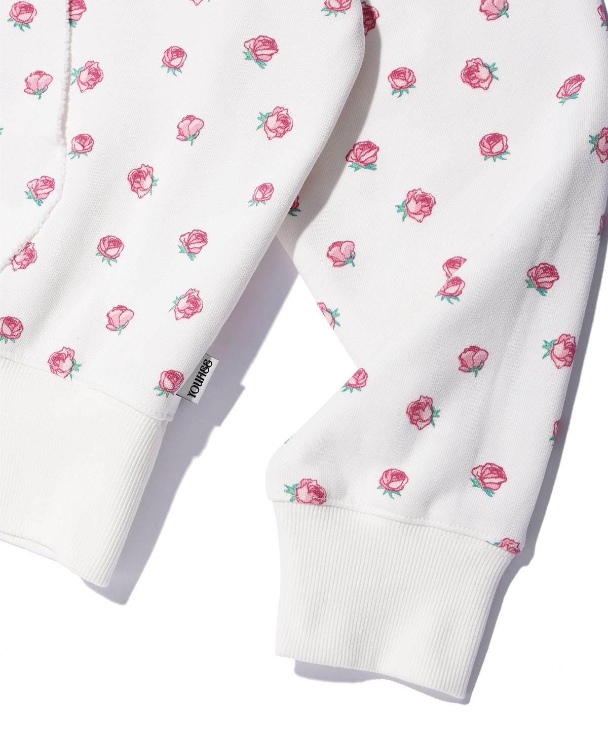 유희(YOUHEE) FLOWER PATTERN HOOD ZIP-UP WHITE