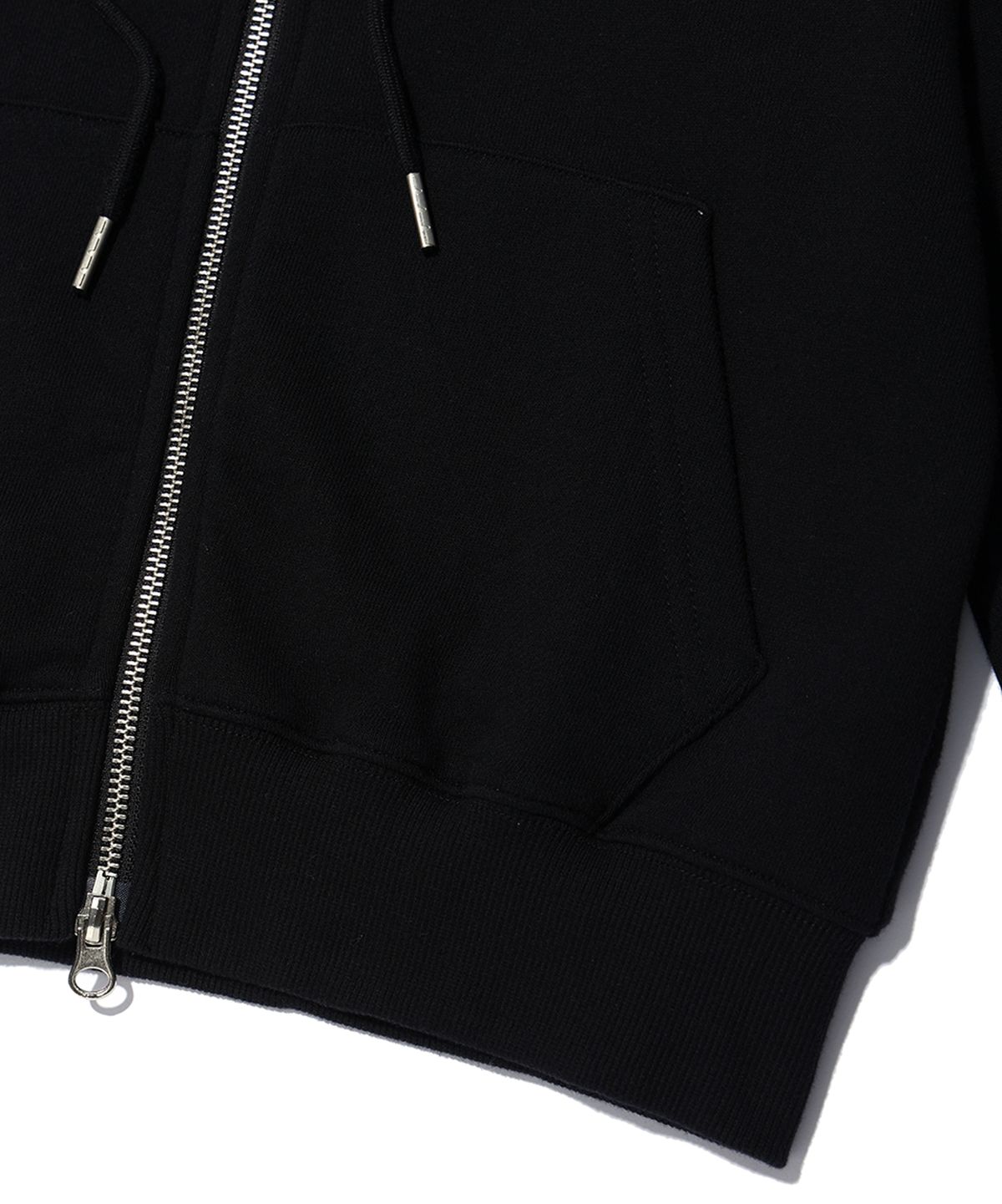 유희(YOUHEE) FLOWER CORSAGE HOODIE ZIP-UP BLACK