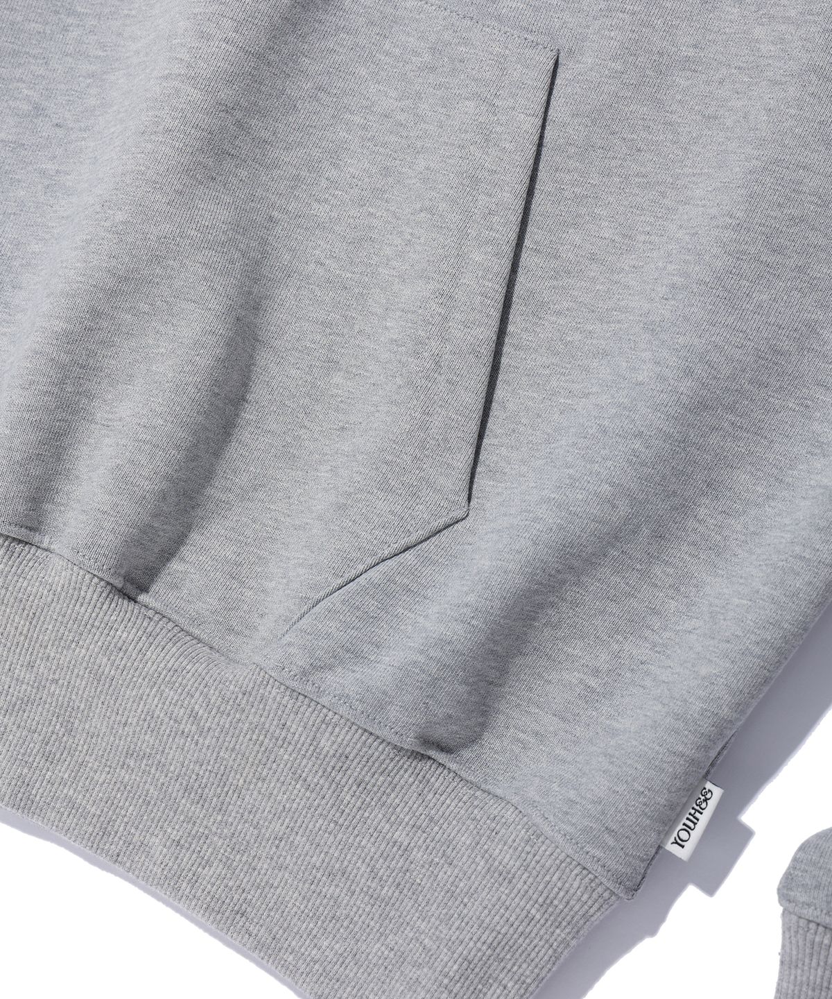 유희(YOUHEE) YOUHEE RIBBON HOODIE MELANGE GREY