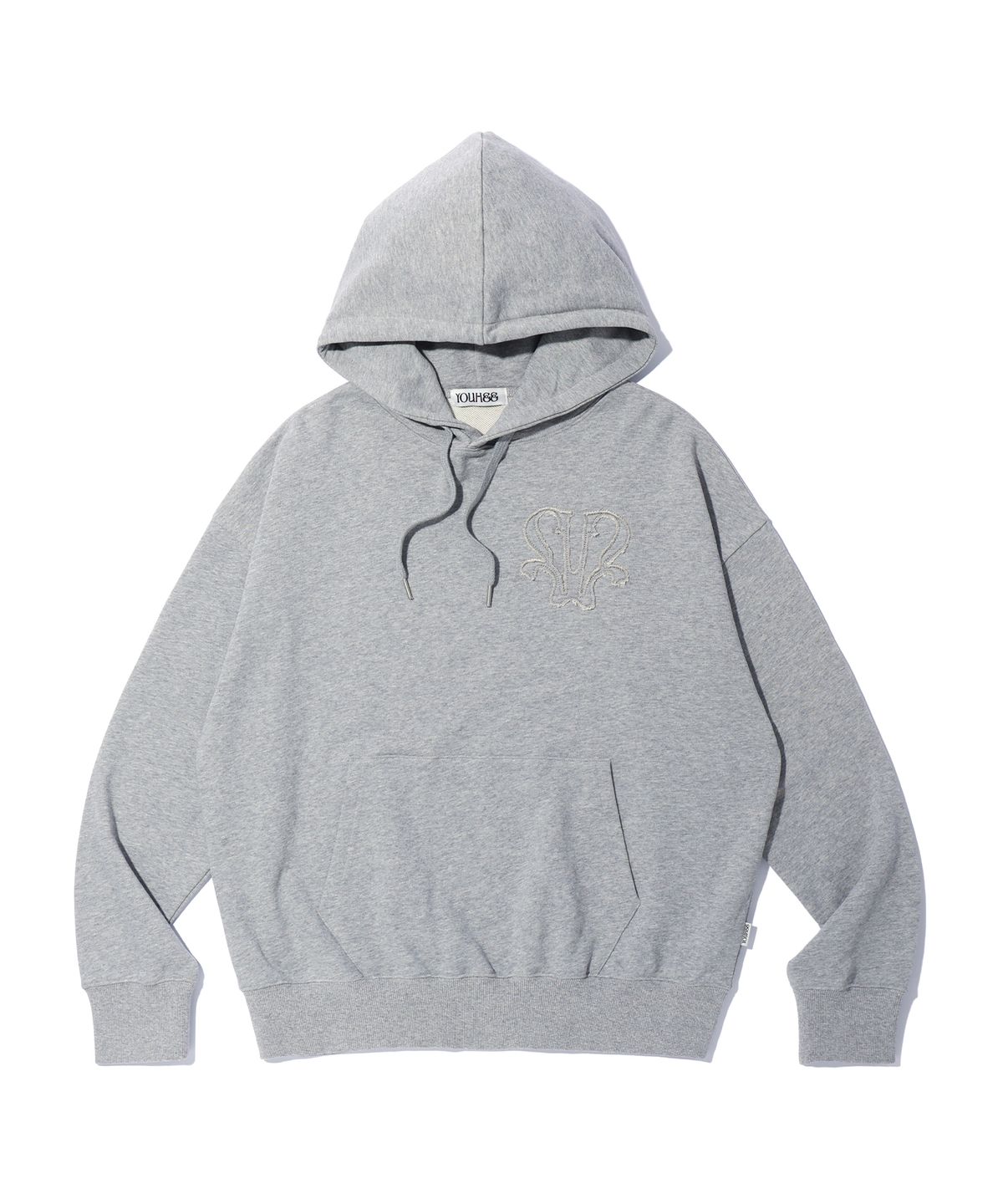 유희(YOUHEE) YOUHEE SYMBOL GRAPHIC HOODIE MELANGE GREY