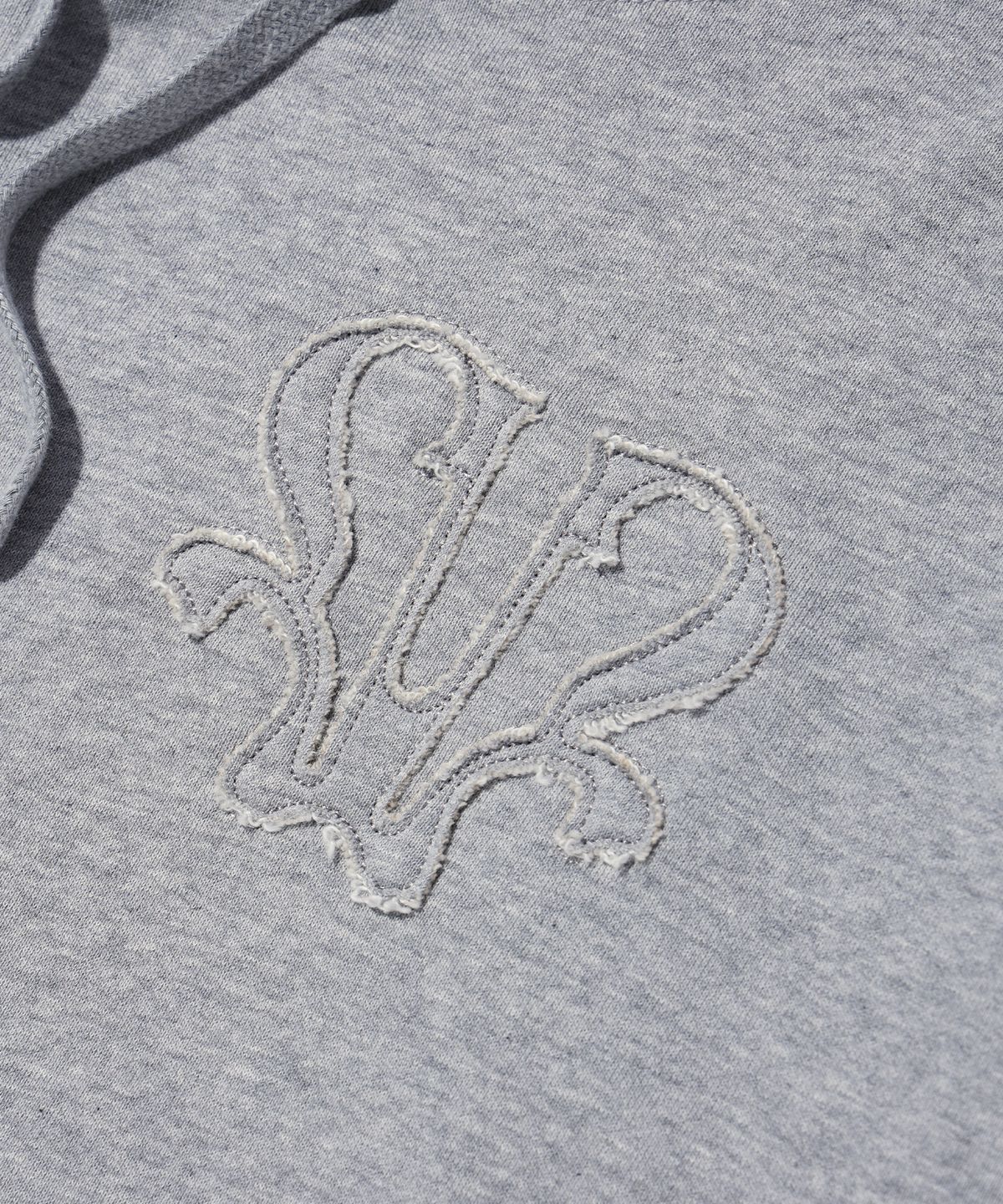 유희(YOUHEE) YOUHEE SYMBOL GRAPHIC HOODIE MELANGE GREY