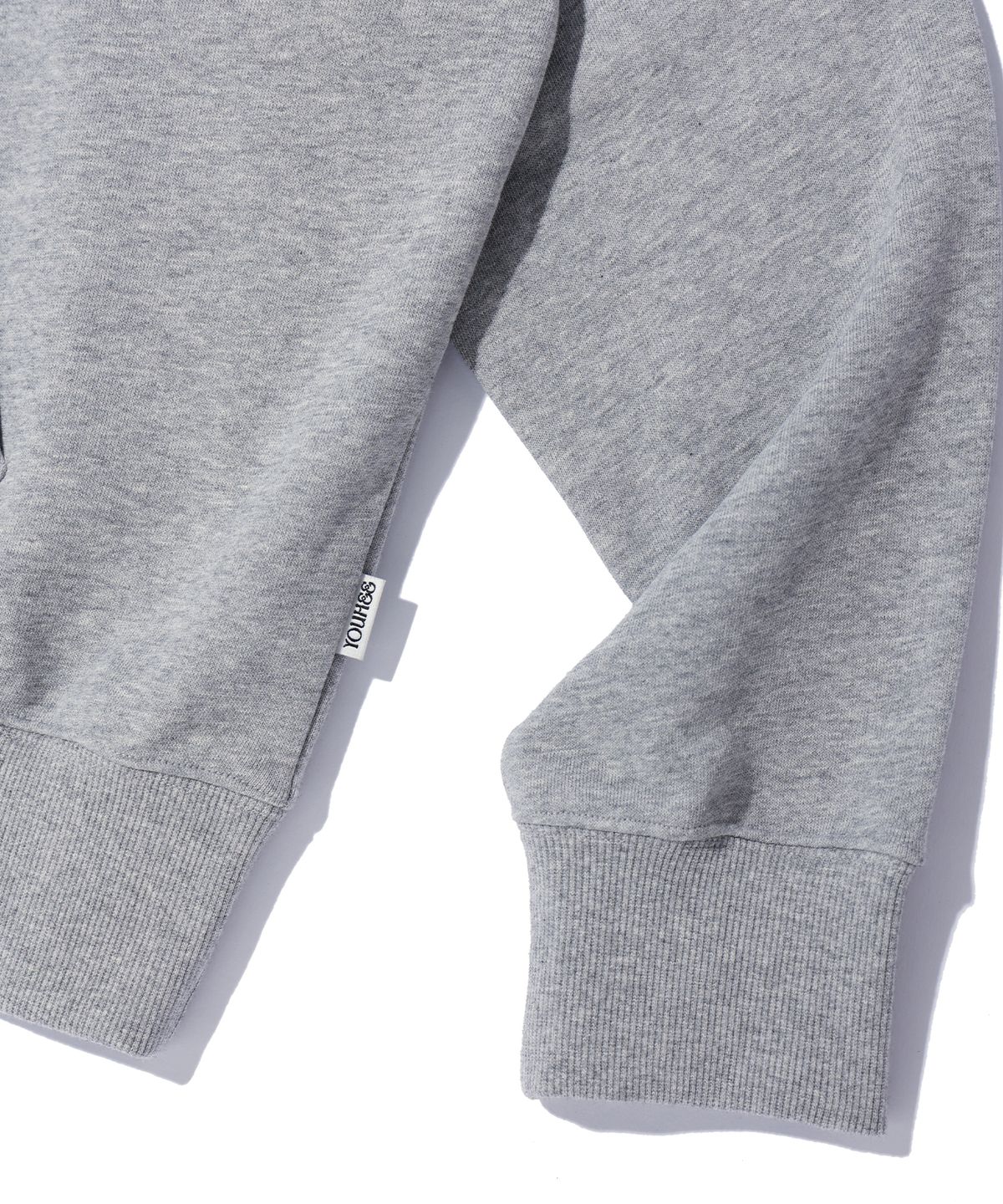 유희(YOUHEE) YOUHEE SYMBOL GRAPHIC HOODIE MELANGE GREY