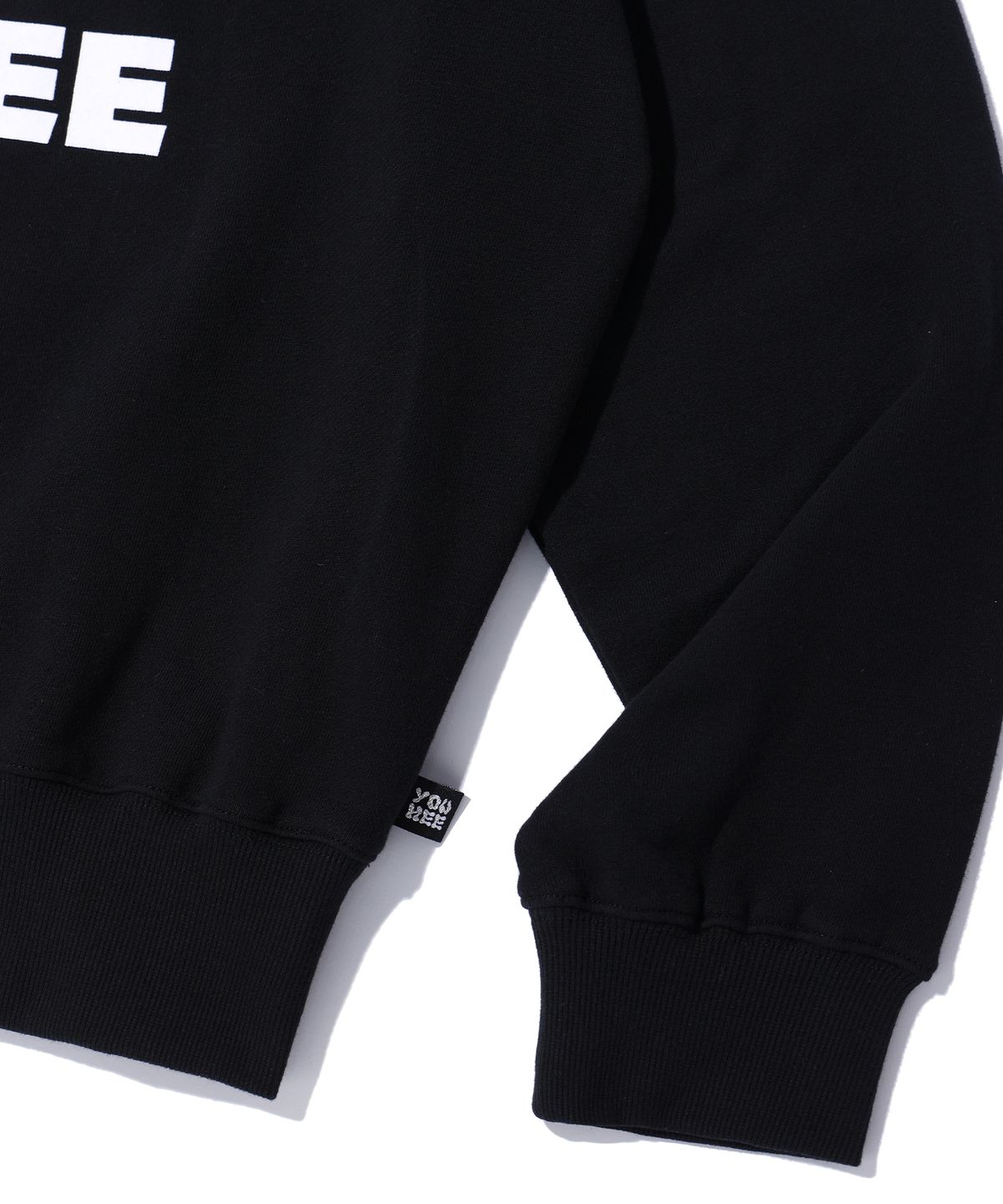 유희(YOUHEE) YOUHEE LETTERING SWEATSHIRTS BLACK