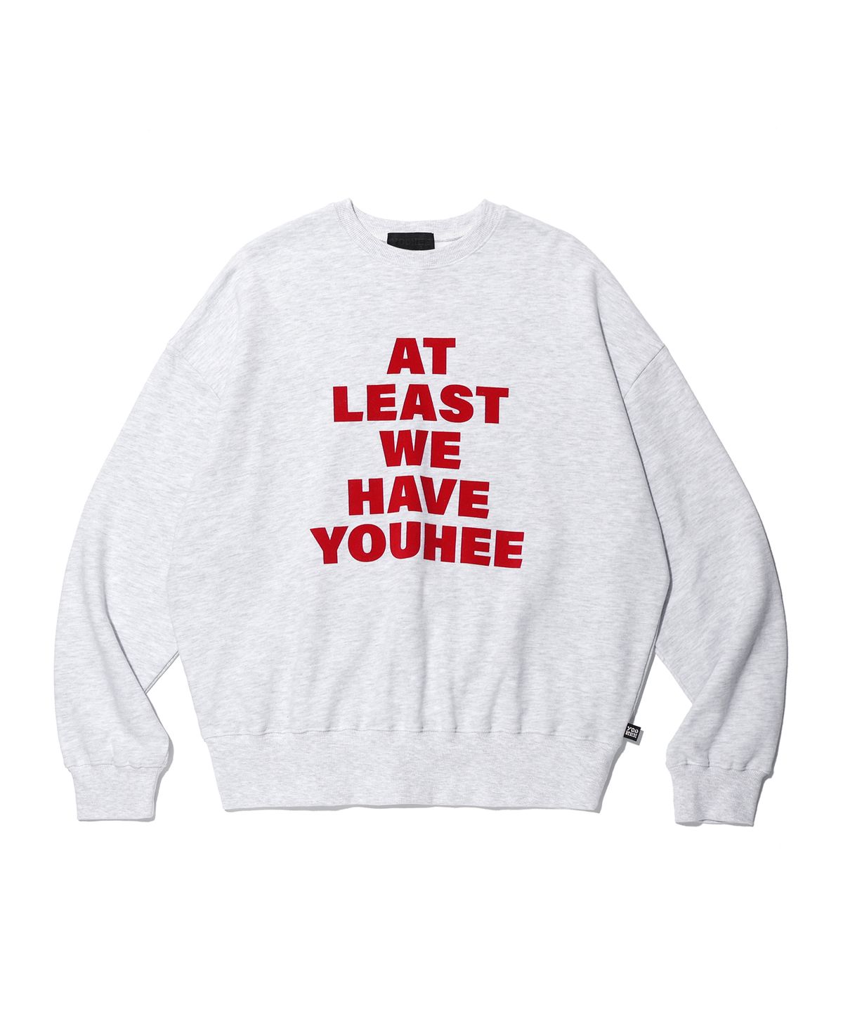 유희(YOUHEE) YOUHEE LETTERING SWEATSHIRTS MELANGE GREY