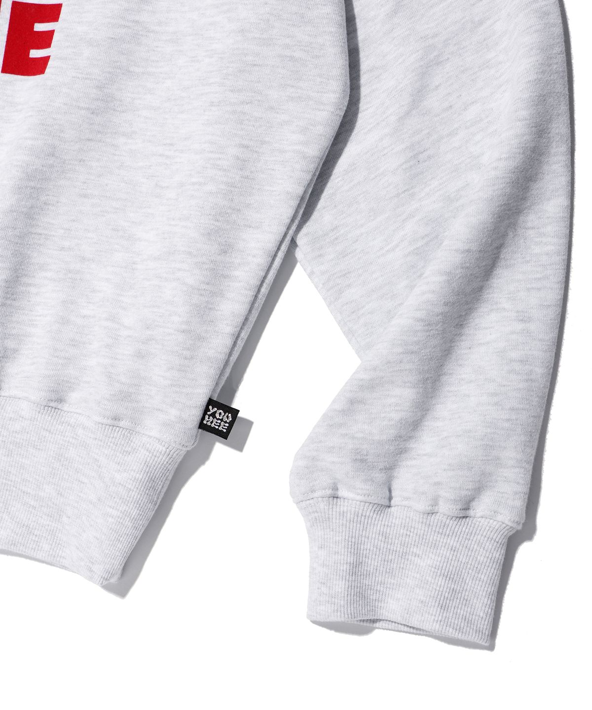 유희(YOUHEE) YOUHEE LETTERING SWEATSHIRTS MELANGE GREY