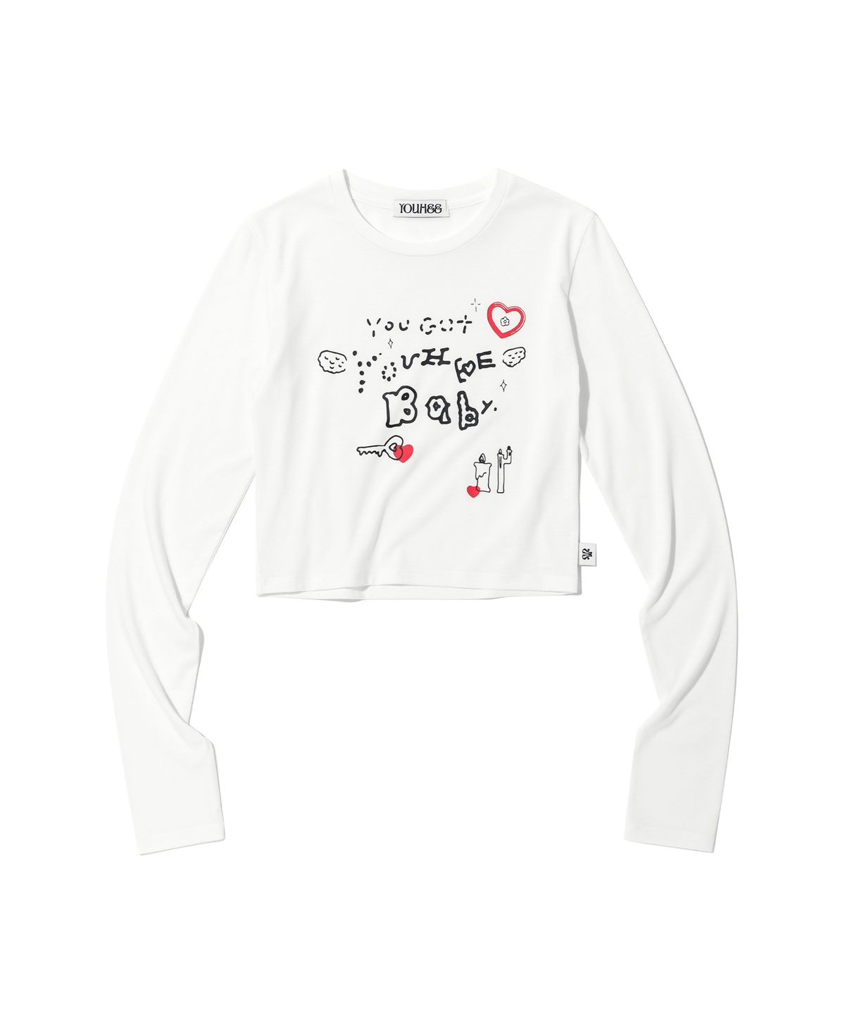 유희(YOUHEE) YOUHEE GRAPHIC LONG SLEEVE WHITE