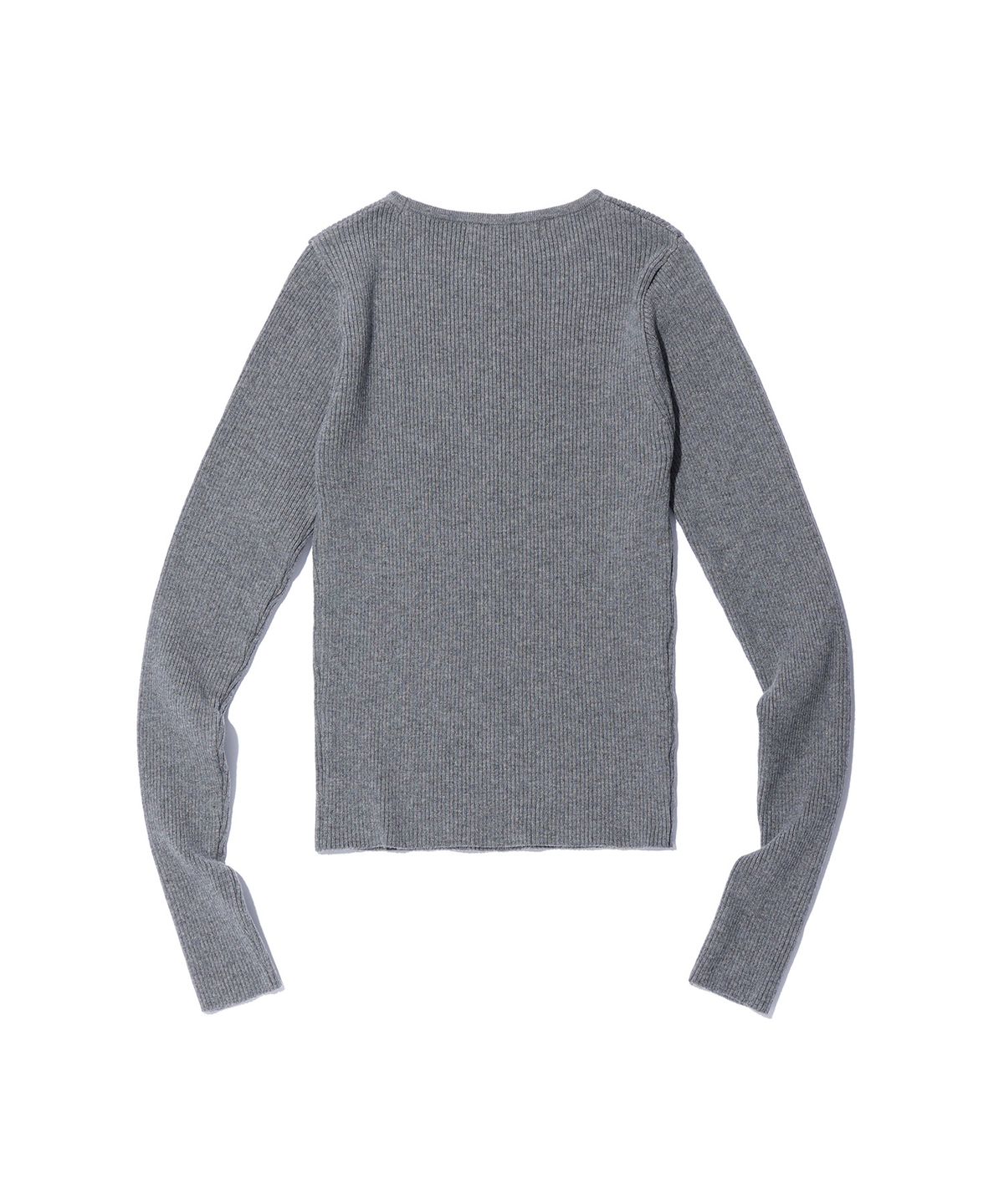 유희(YOUHEE) BASIC LOGO KNIT MELANGE GREY