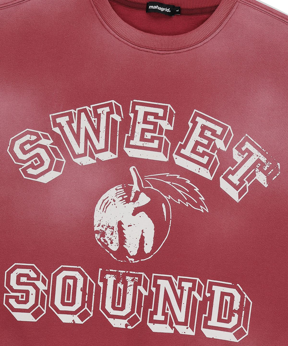 마하그리드(MAHAGRID) FADED SWEET SOUND SWEATSHIRT RED(MG2EFMM452A)