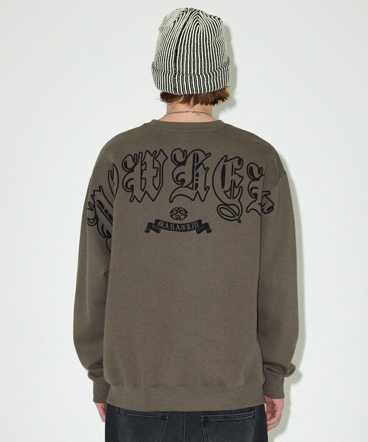마하그리드(MAHAGRID) BACK NOWHERE SWEATSHIRT BROWN(MG2EFMM453A)