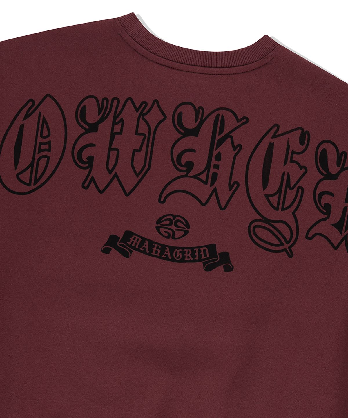 마하그리드(MAHAGRID) BACK NOWHERE SWEATSHIRT MAROON(MG2EFMM453A)