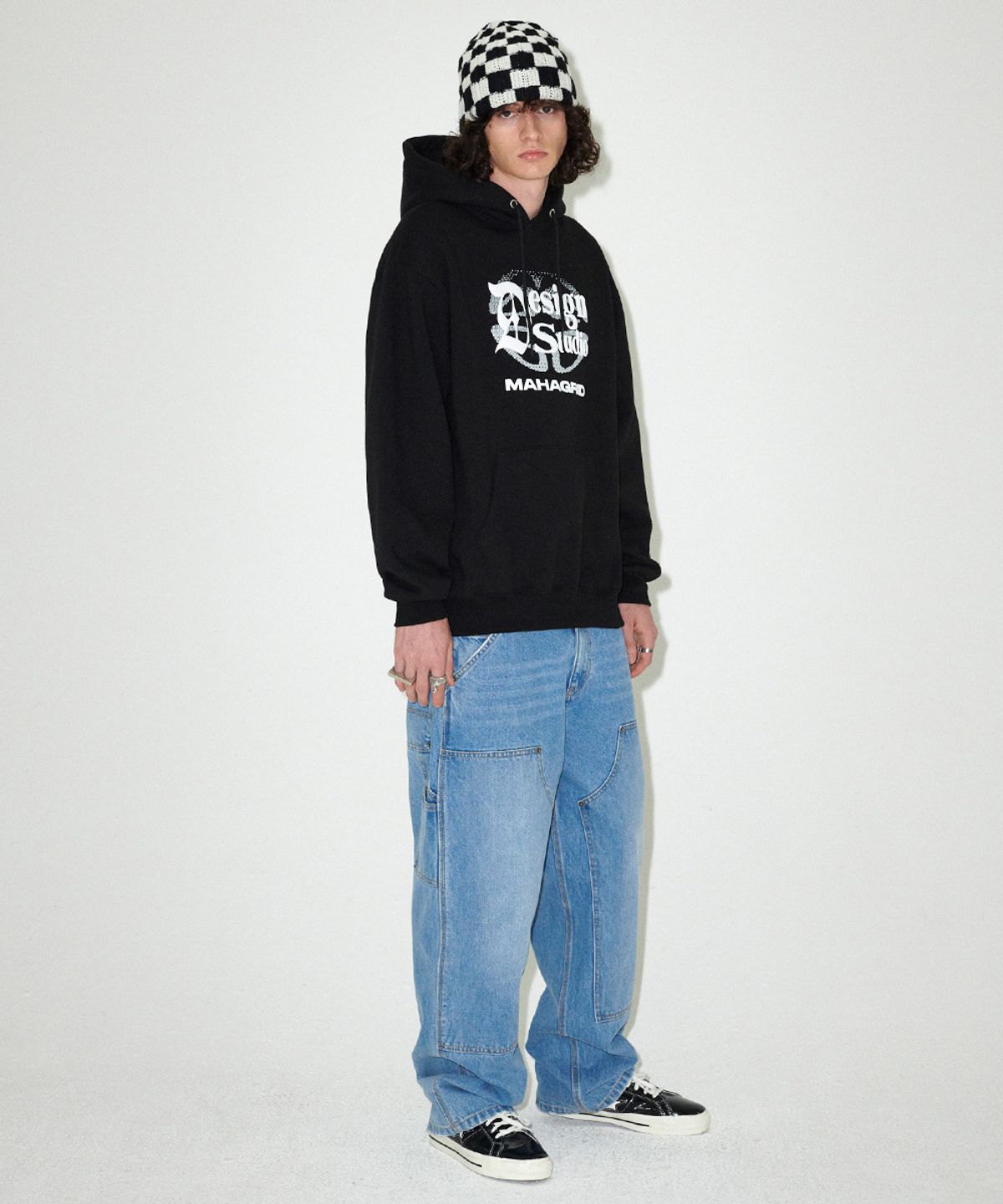 마하그리드(MAHAGRID) DESIGN STUDIO HOODIE BLACK(MG2EFMM411A)