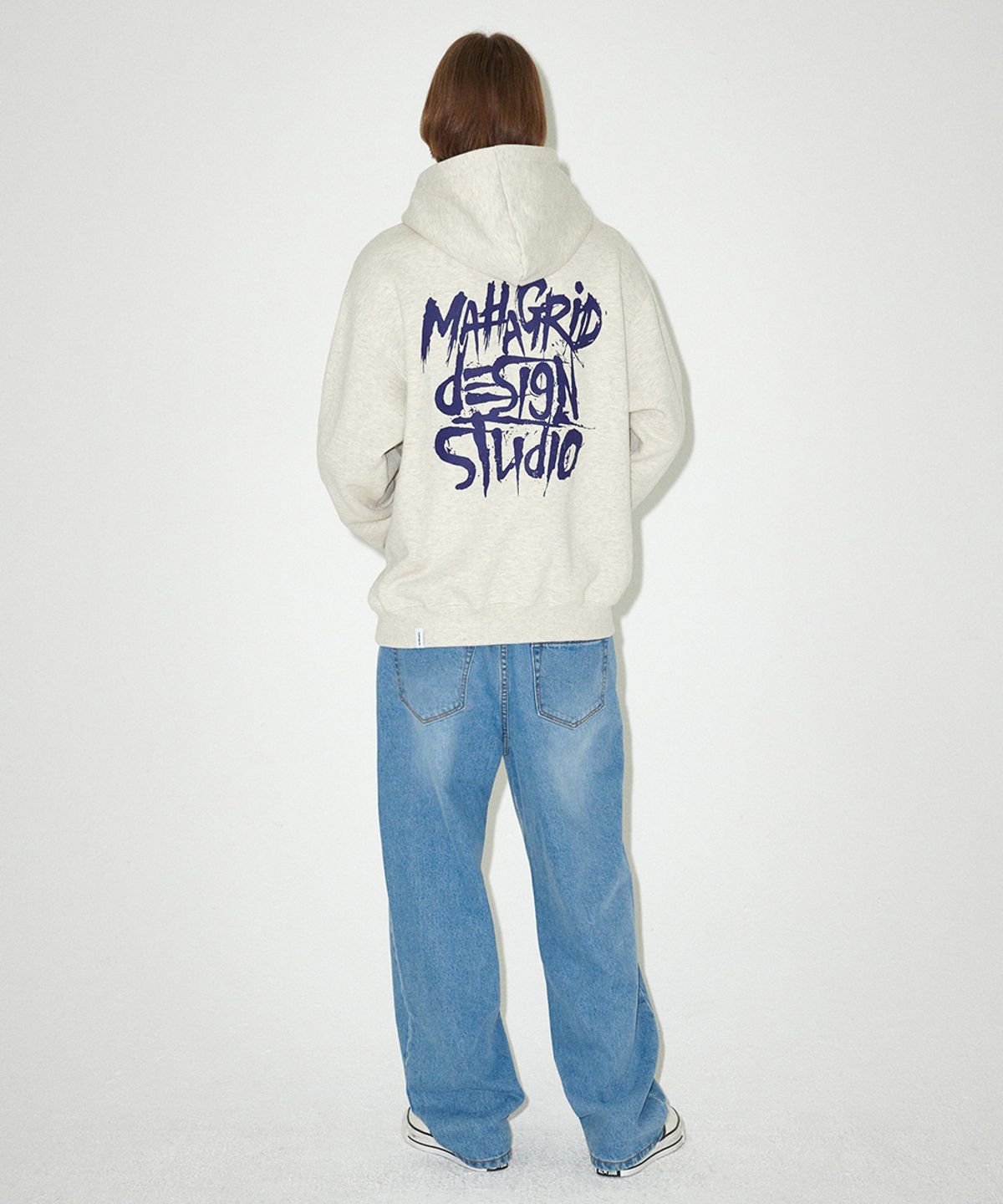 마하그리드(MAHAGRID) SLASH LOGO HOODIE OATMEAL(MG2FFMM427A)