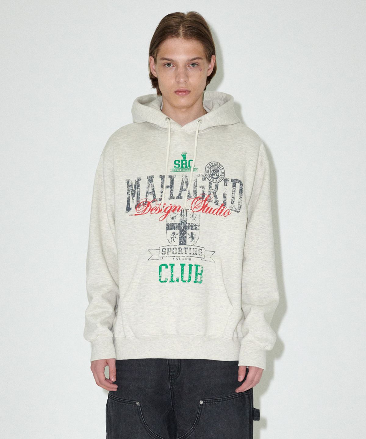 마하그리드(MAHAGRID) SPORTING CLUB HOODIE OATMEAL(MG2EFMM414A)