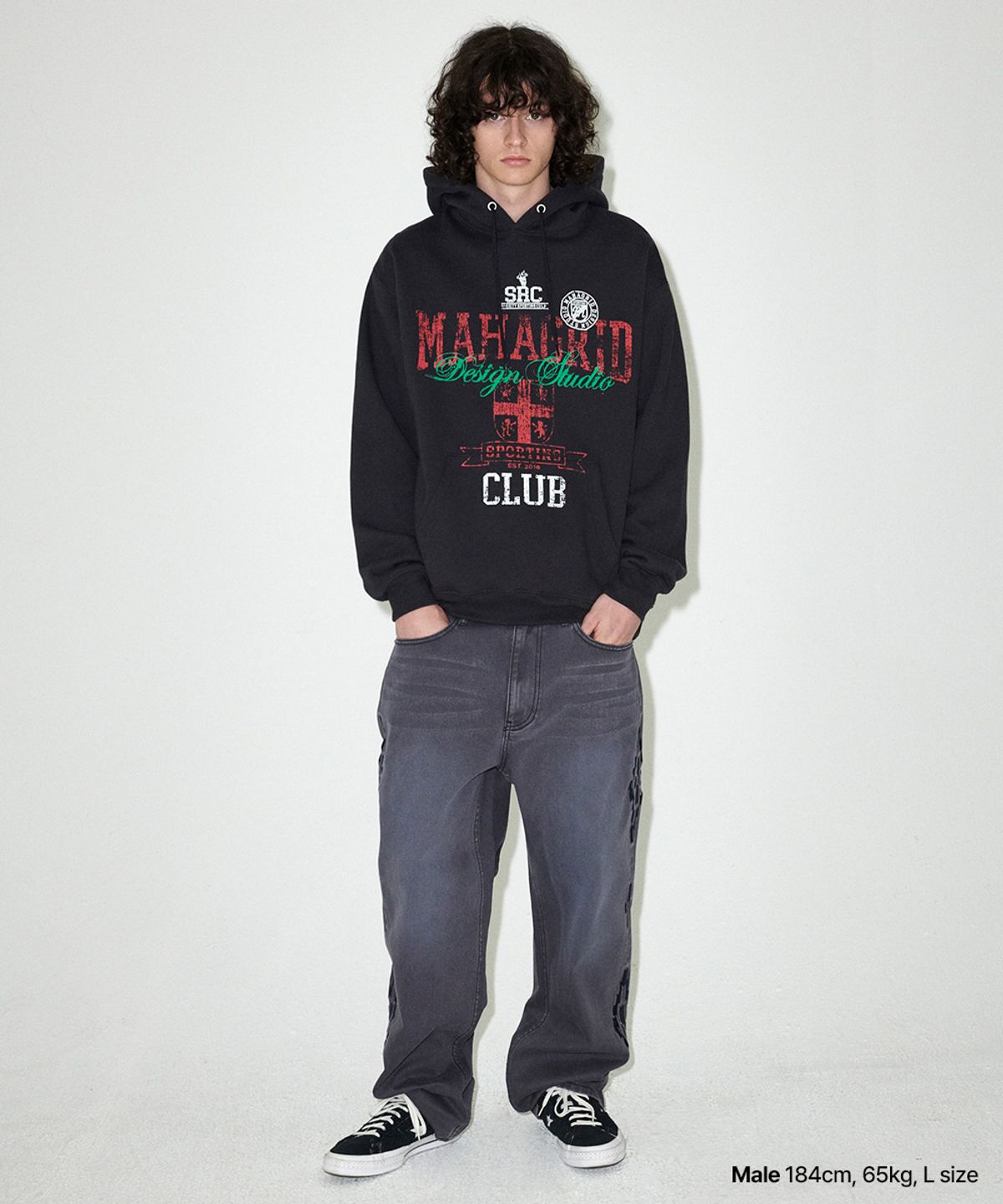 마하그리드(MAHAGRID) SPORTING CLUB HOODIE BLACK(MG2EFMM414A)