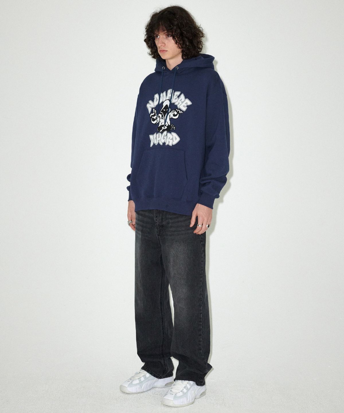 마하그리드(MAHAGRID) NOWHERE DJ HOODIE NAVY(MG2EFMM420A)