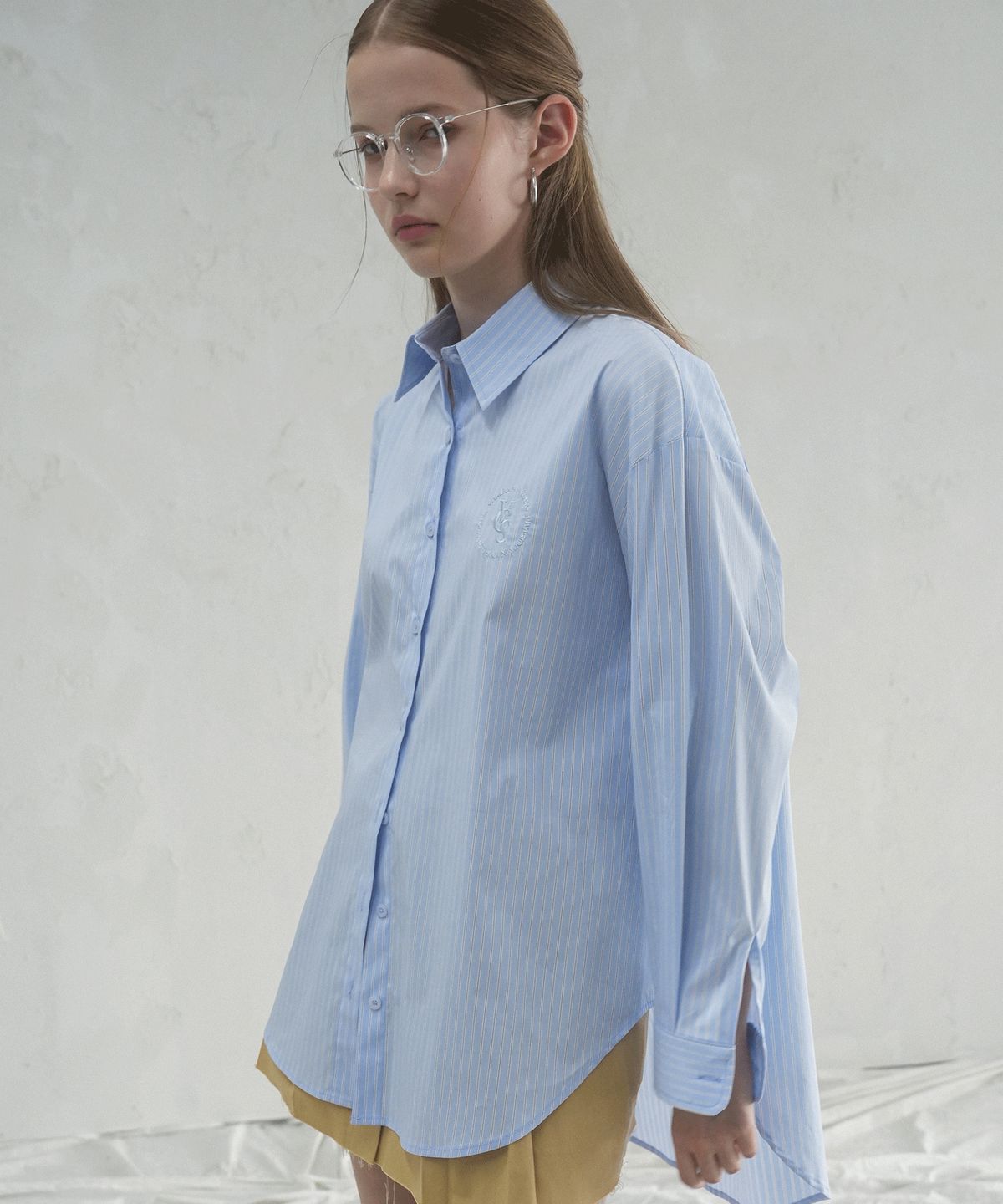 비바셔스(VIVACIOUS) Ciel Unbalance Stripe Shirt - 2COL