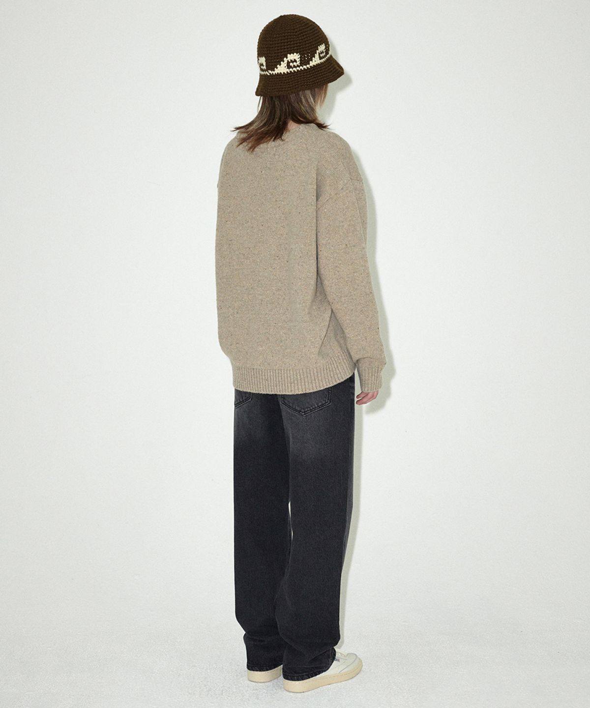 마하그리드(MAHAGRID) SWELL HANDMADE KNIT BUCKET HAT BROWN(MG2EFMAB35A)