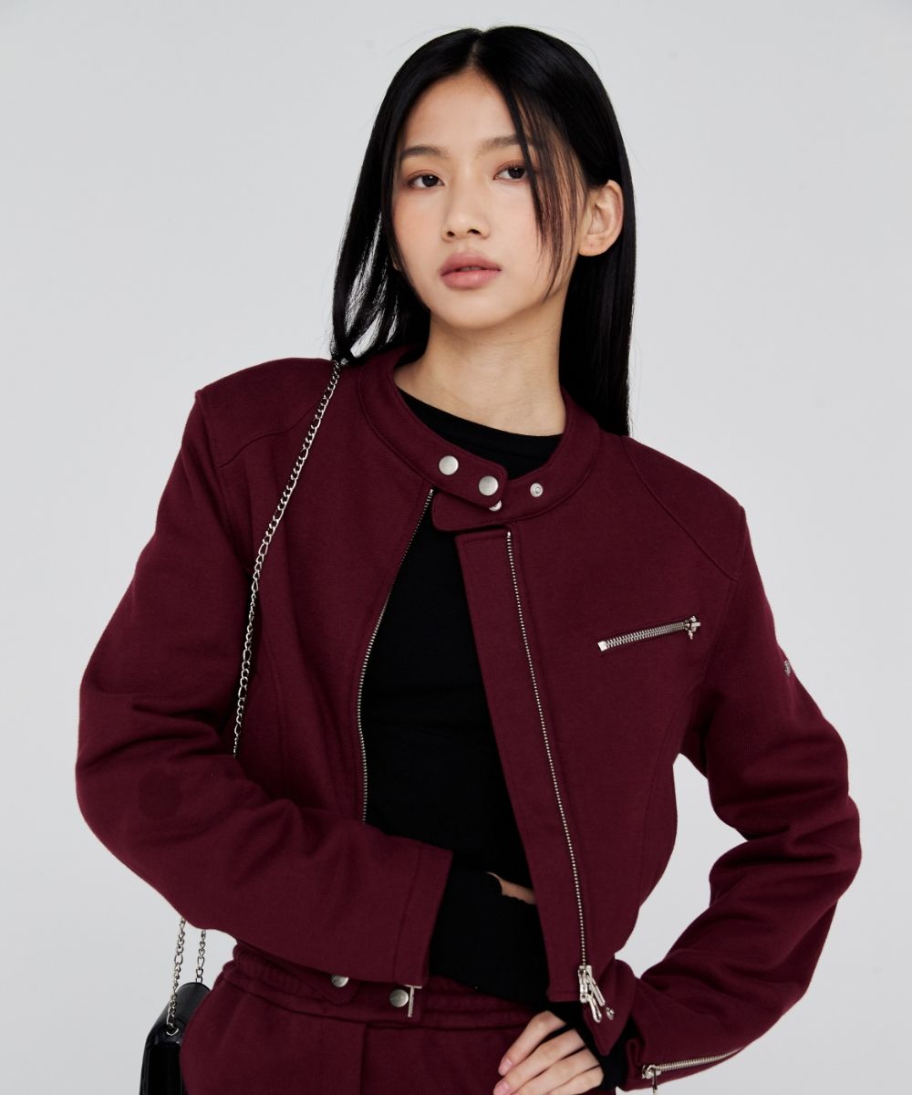 アウターその他 Opening Project W Biker Jersey Jacket Black MUSINSA | OPENING PROJECT W Biker Jersey Jacket - Burgundy